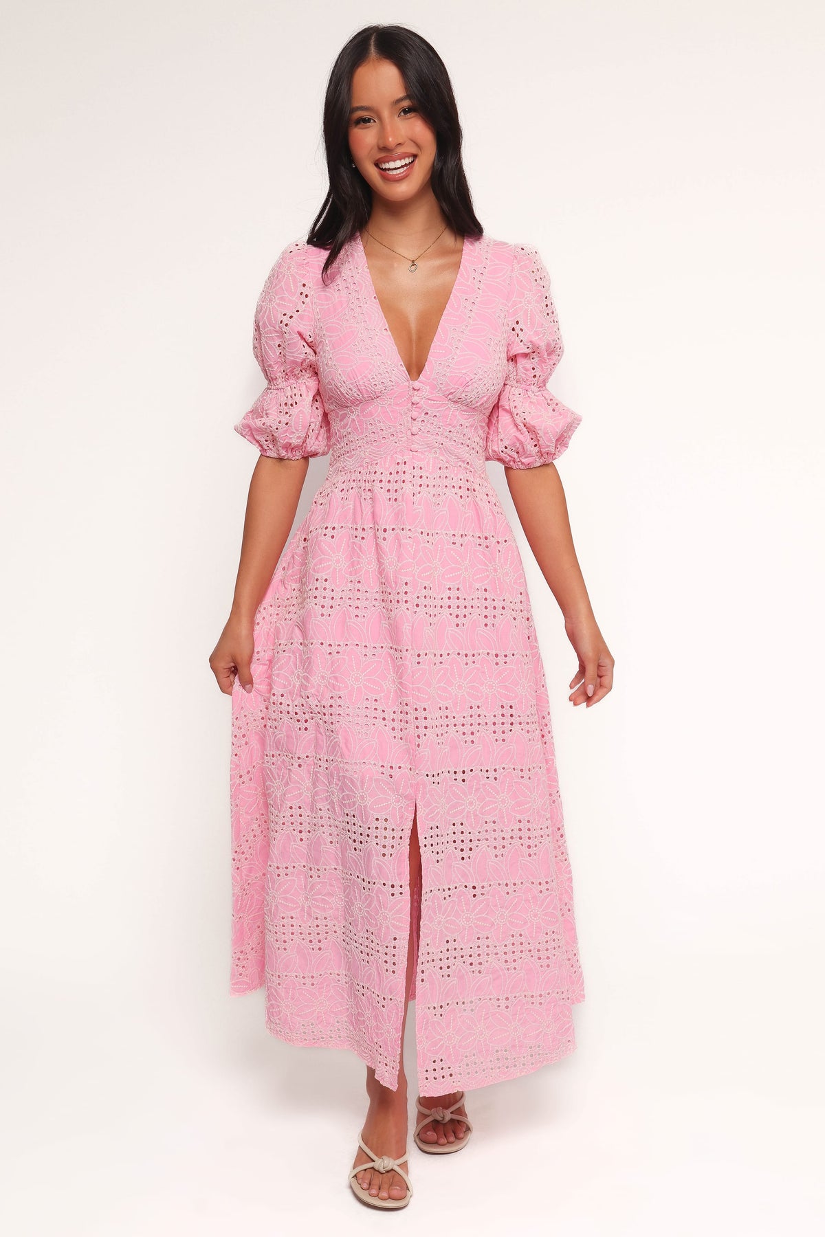 Tani Midi Dress in Pink – view 1 of 6