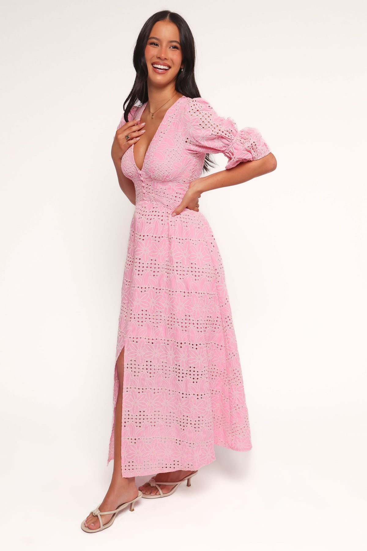 Tani Midi Dress in Pink – view 3 of 6