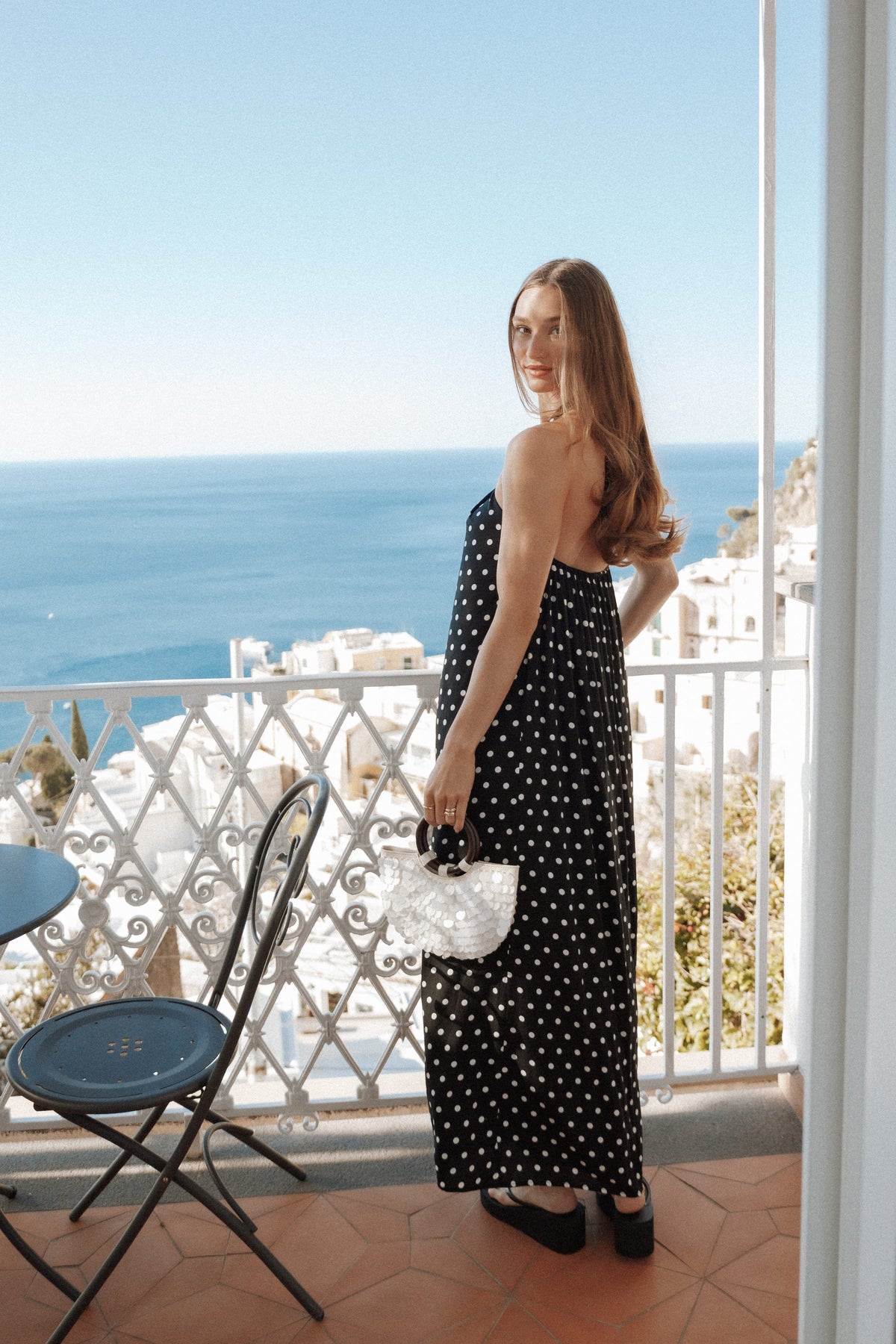 Theophania Maxi Dress in Black Polka Dot – view 8 of 8