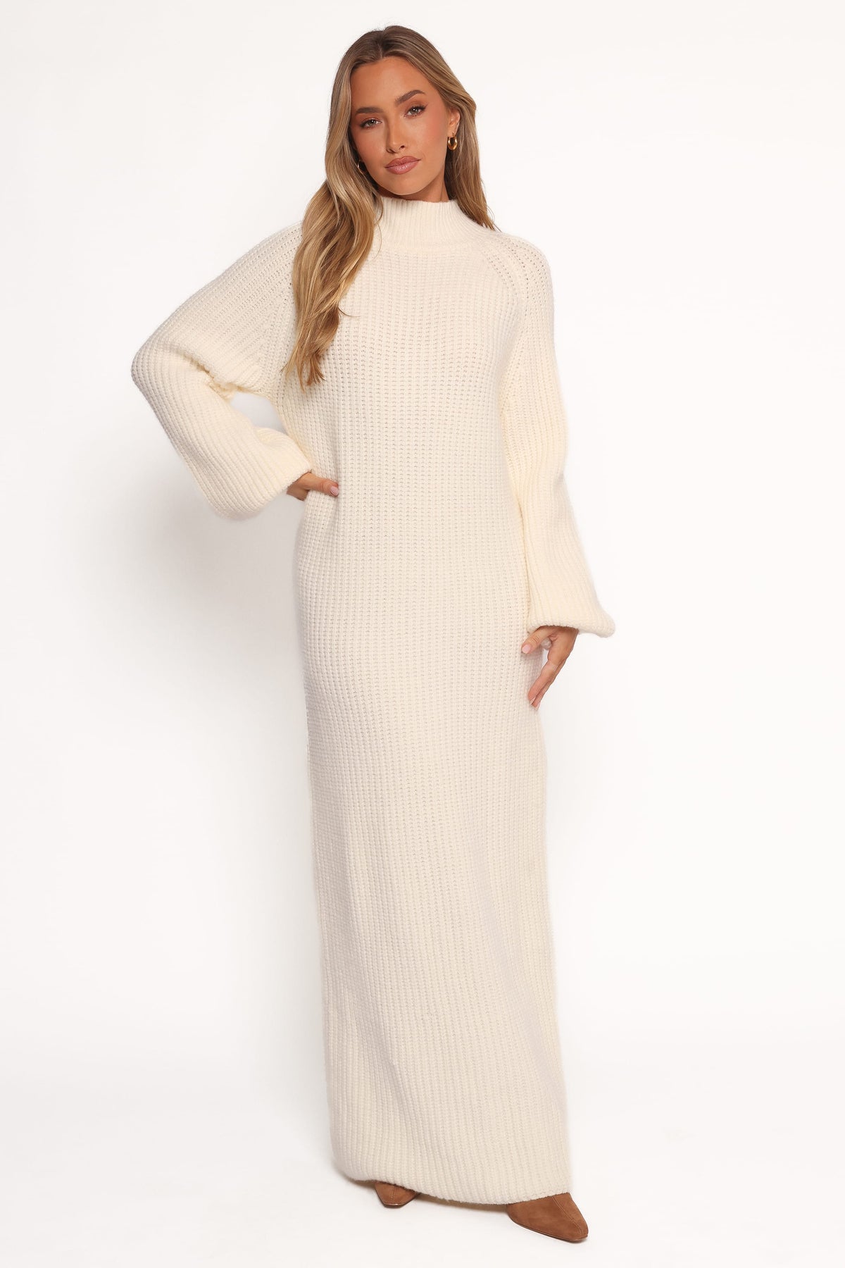 Tobin Knit Maxi Dress in Cream – view 1 of 6