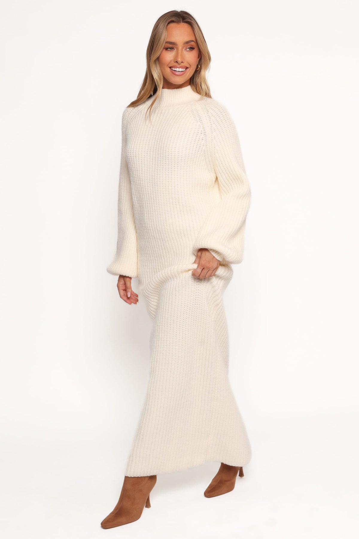 Tobin Knit Maxi Dress in Cream – view 6 of 6