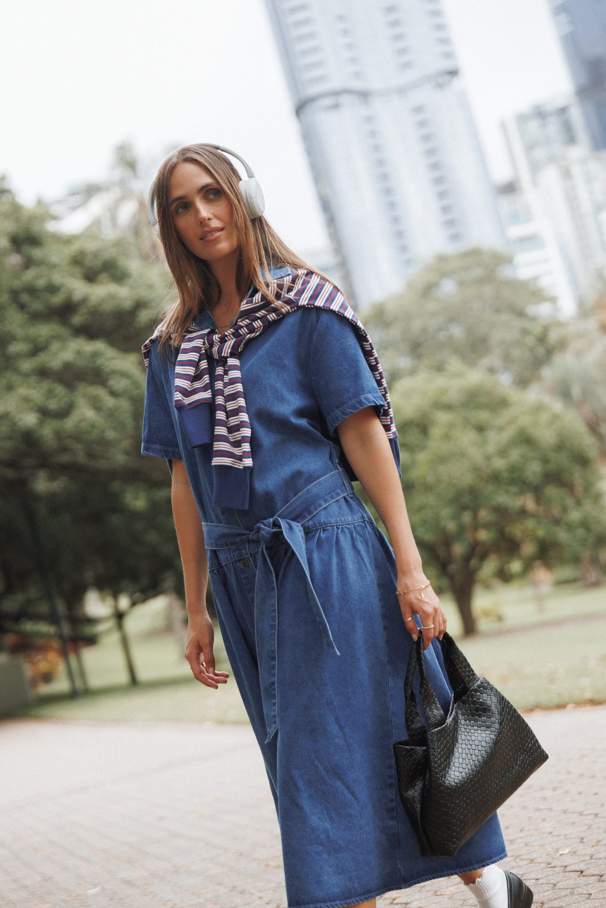 Tova Midi Dress in Blue – view 1 of 7