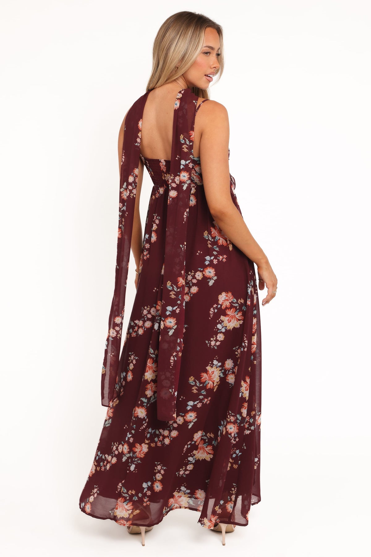 Tully Maxi Dress in Berry Floral – view 3 of 8