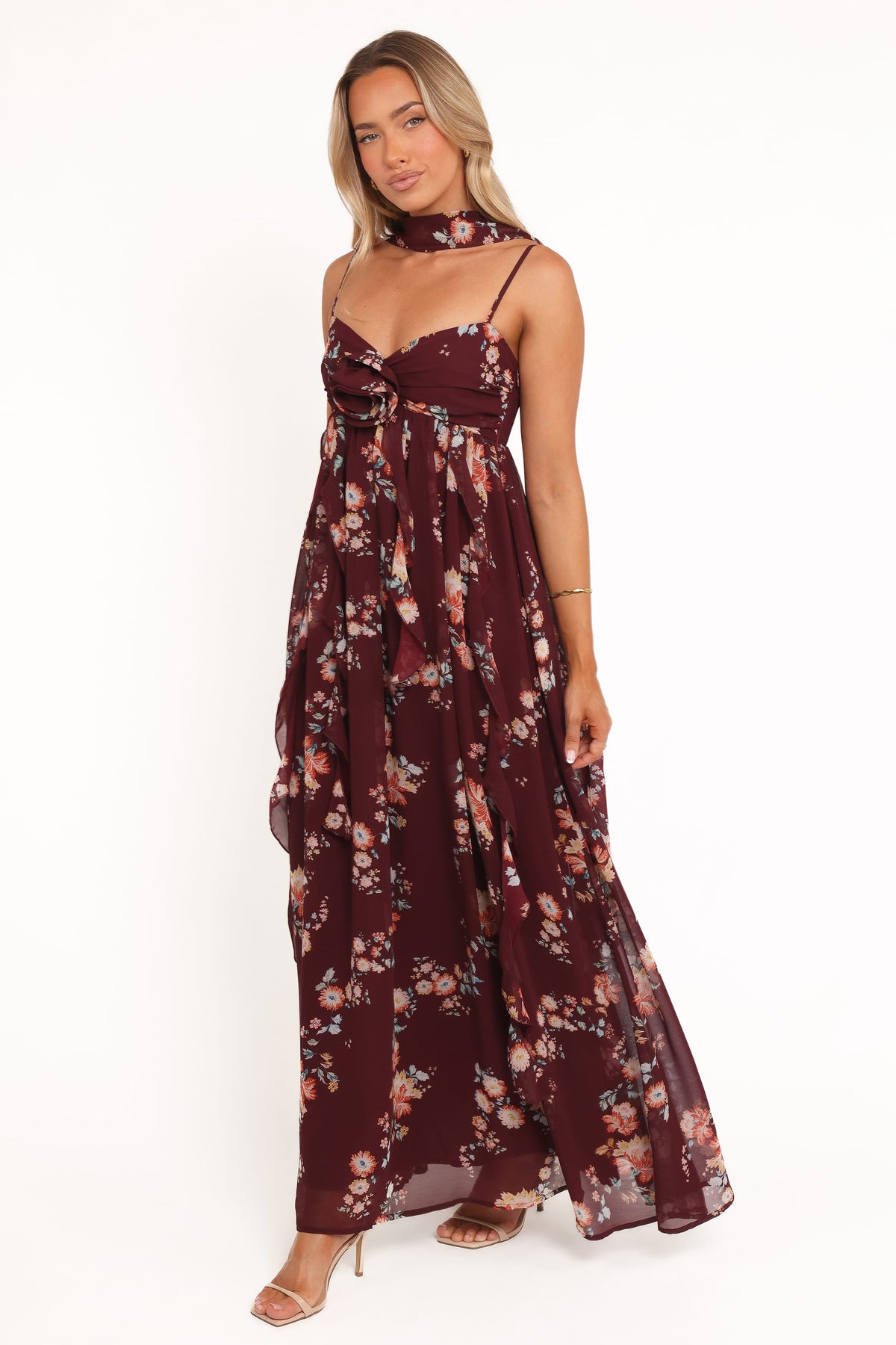 Tully Maxi Dress in Berry Floral – view 4 of 8