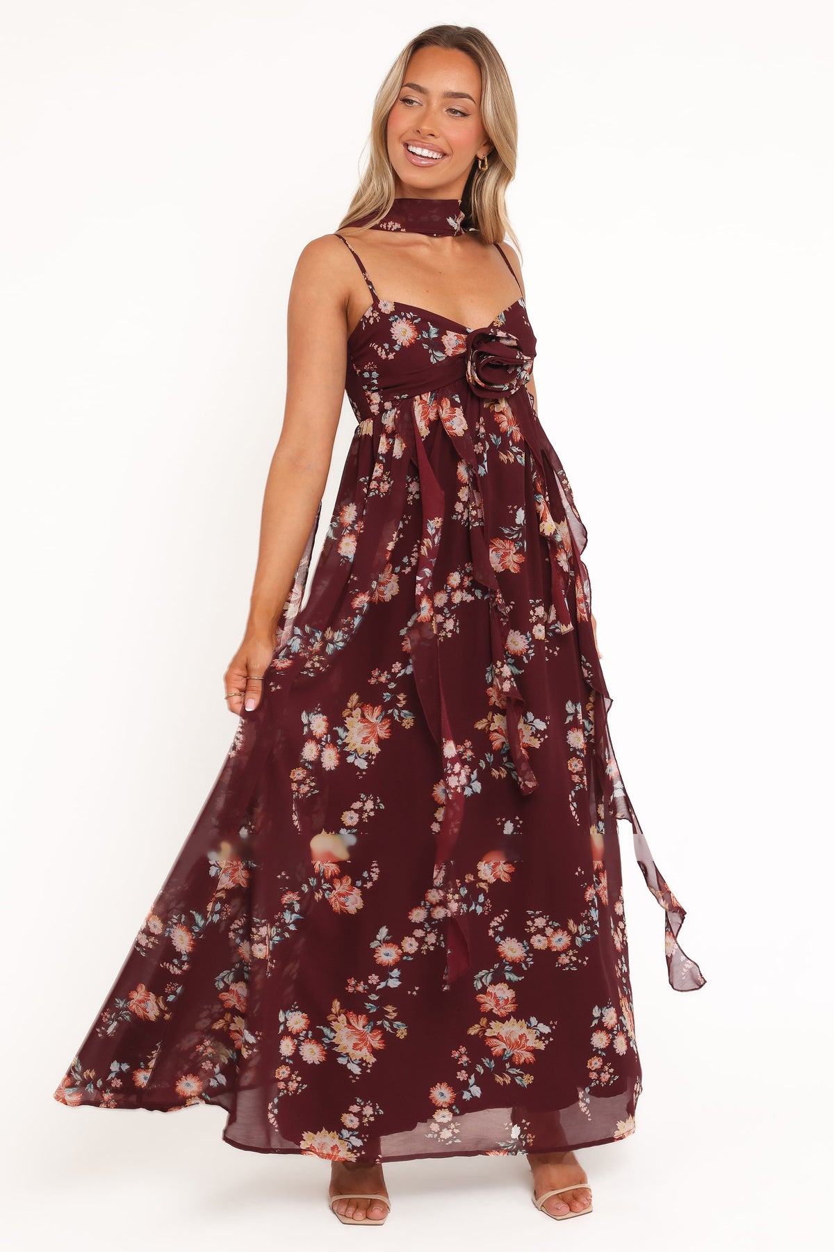 Tully Maxi Dress in Berry Floral – view 2 of 8