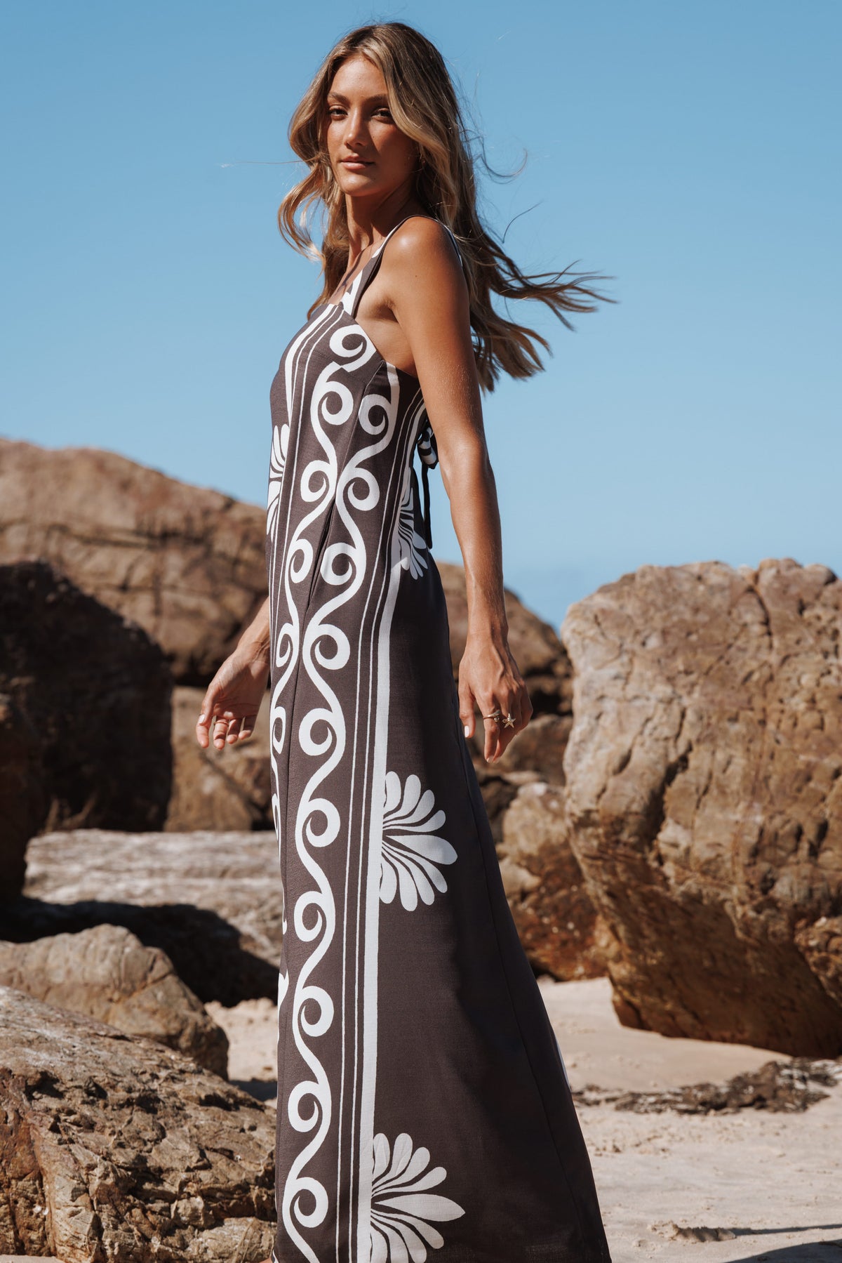 Valeria Maxi Dress in Espresso – view 1 of 8