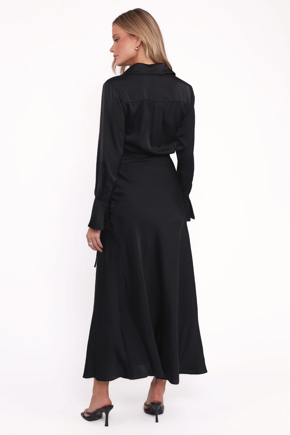 Verna Long Sleeve Maxi Dress in Black – view 4 of 7