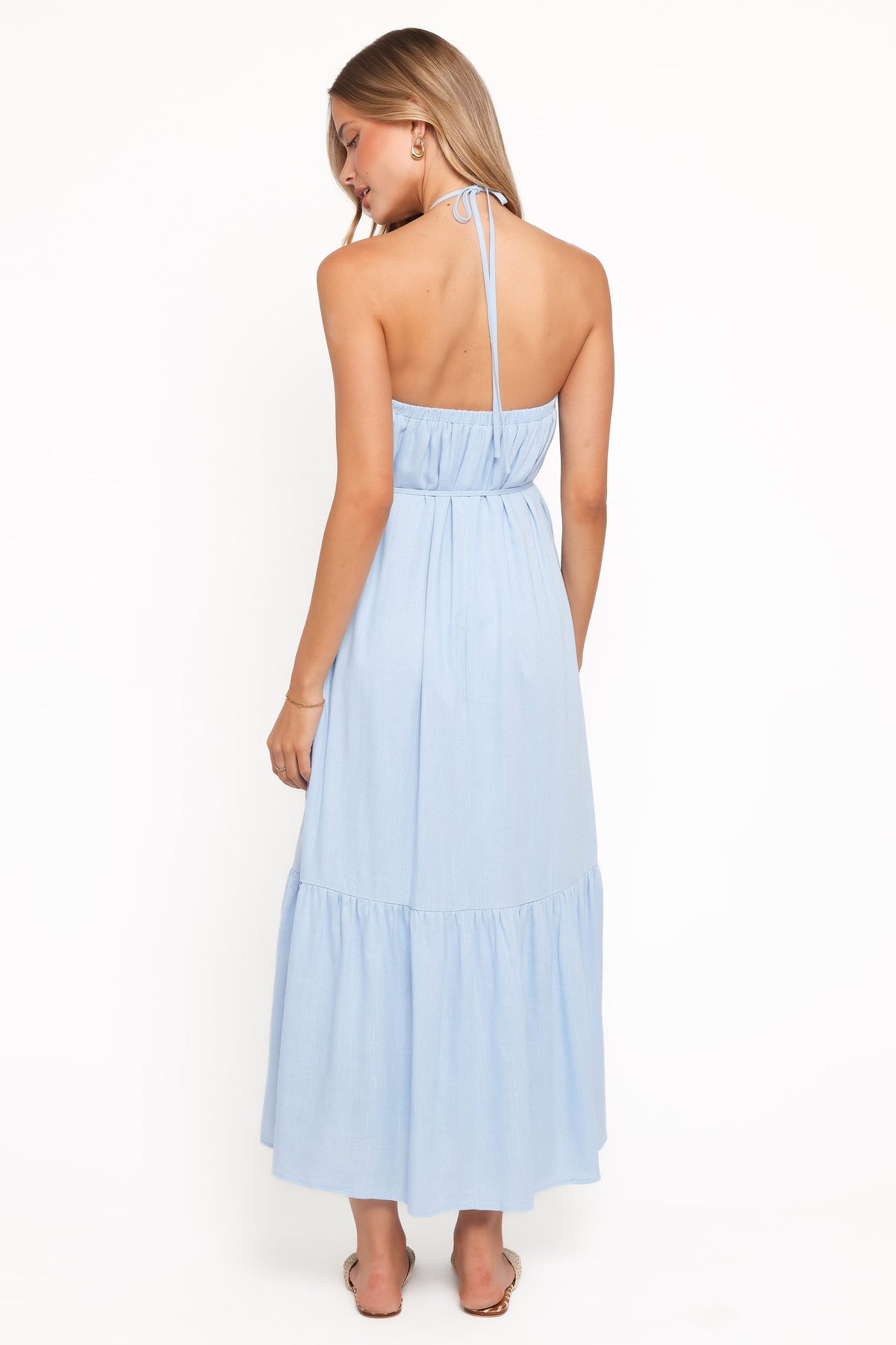 View Halterneck Maxi Dress in Pale Blue – view 4 of 6