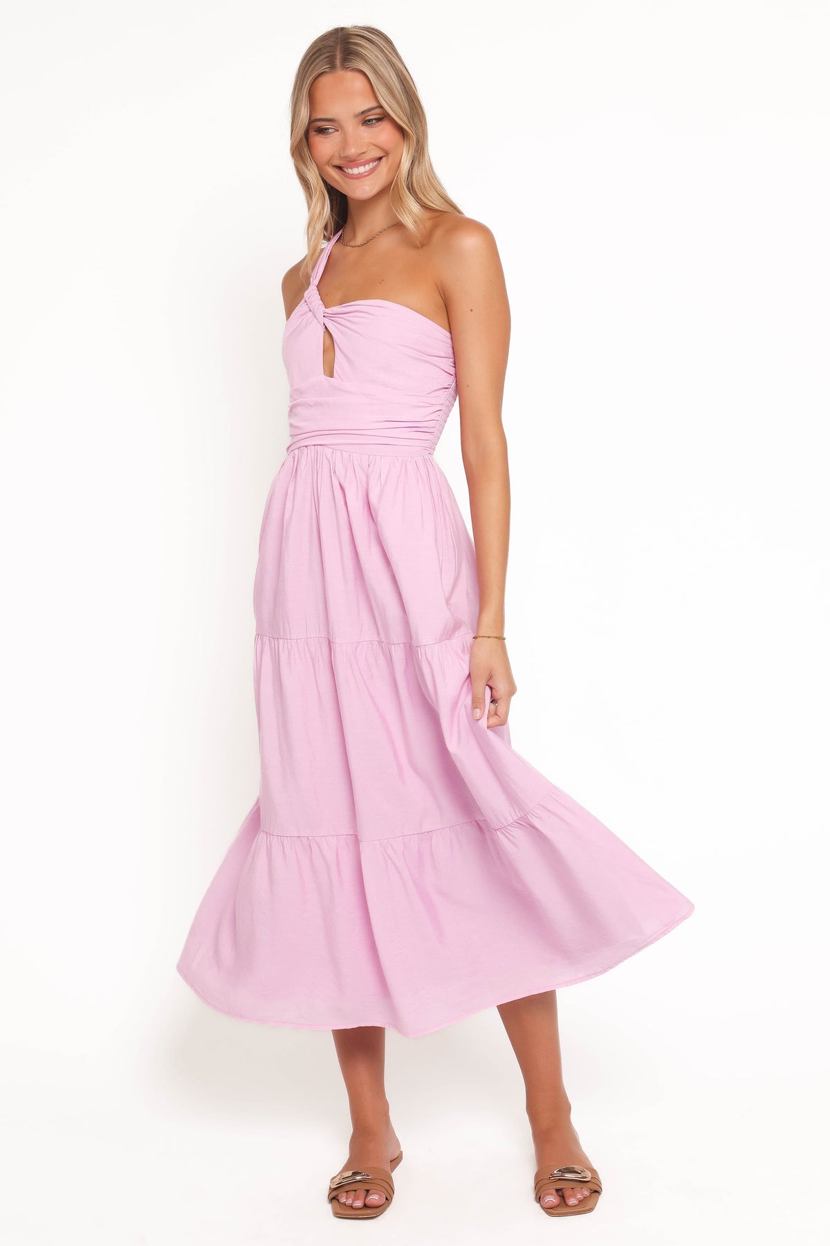 Vinny One Shoulder Maxi Dress in Pink – view 1 of 5
