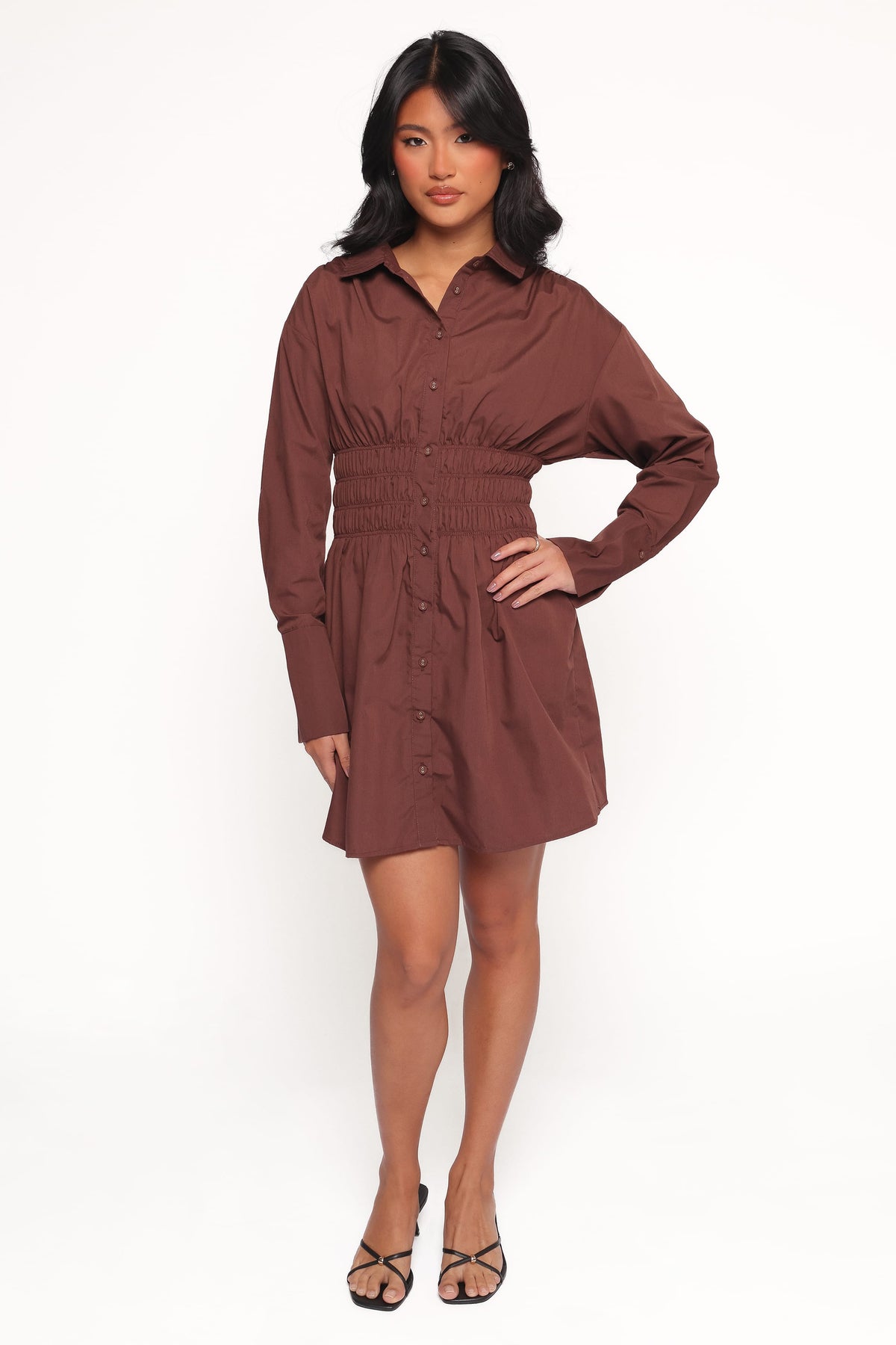 Wallace Mini Dress in Chocolate – view 5 of 6