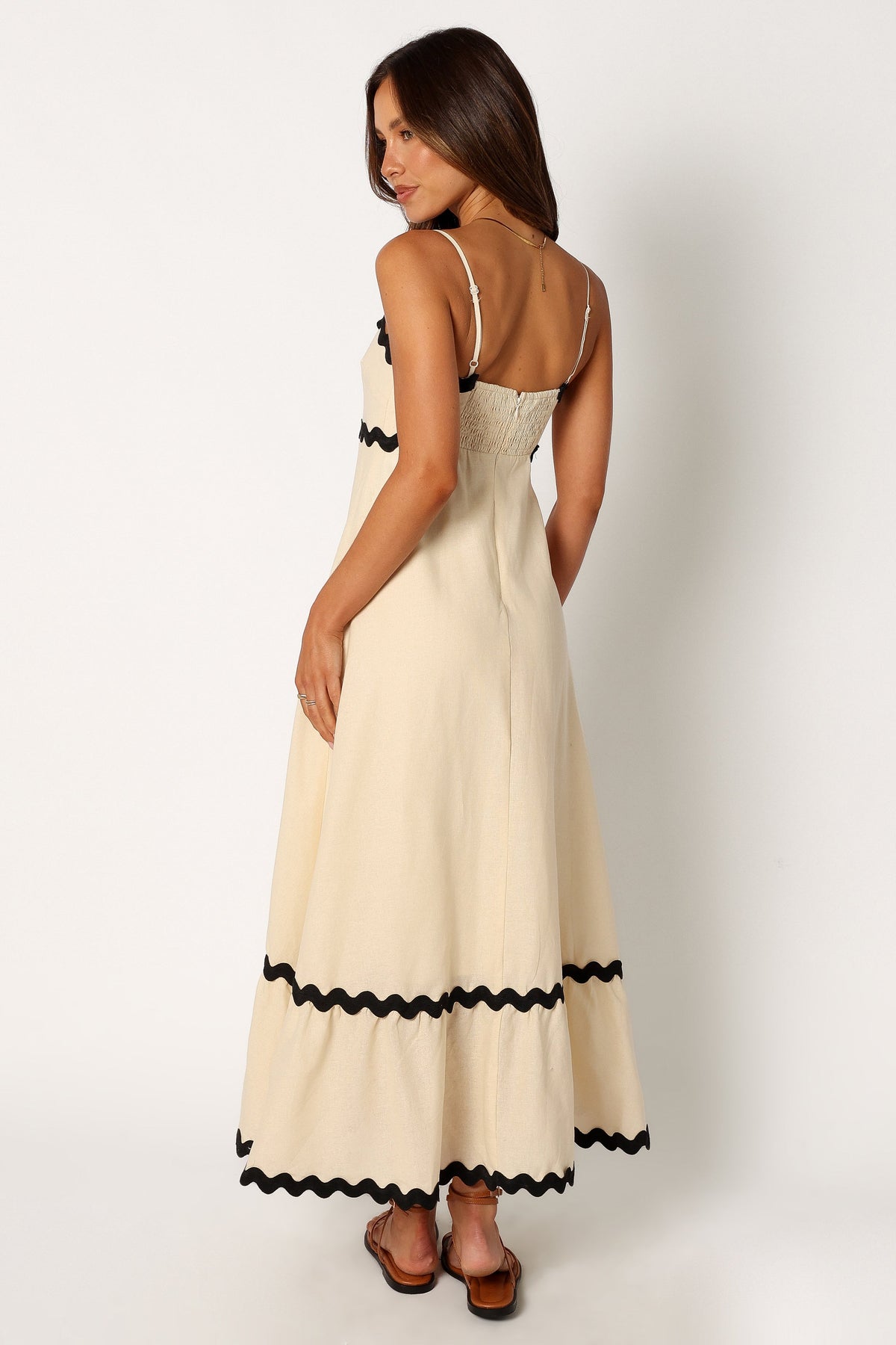 Yana Maxi Dress in Cream Black – view 4 of 8
