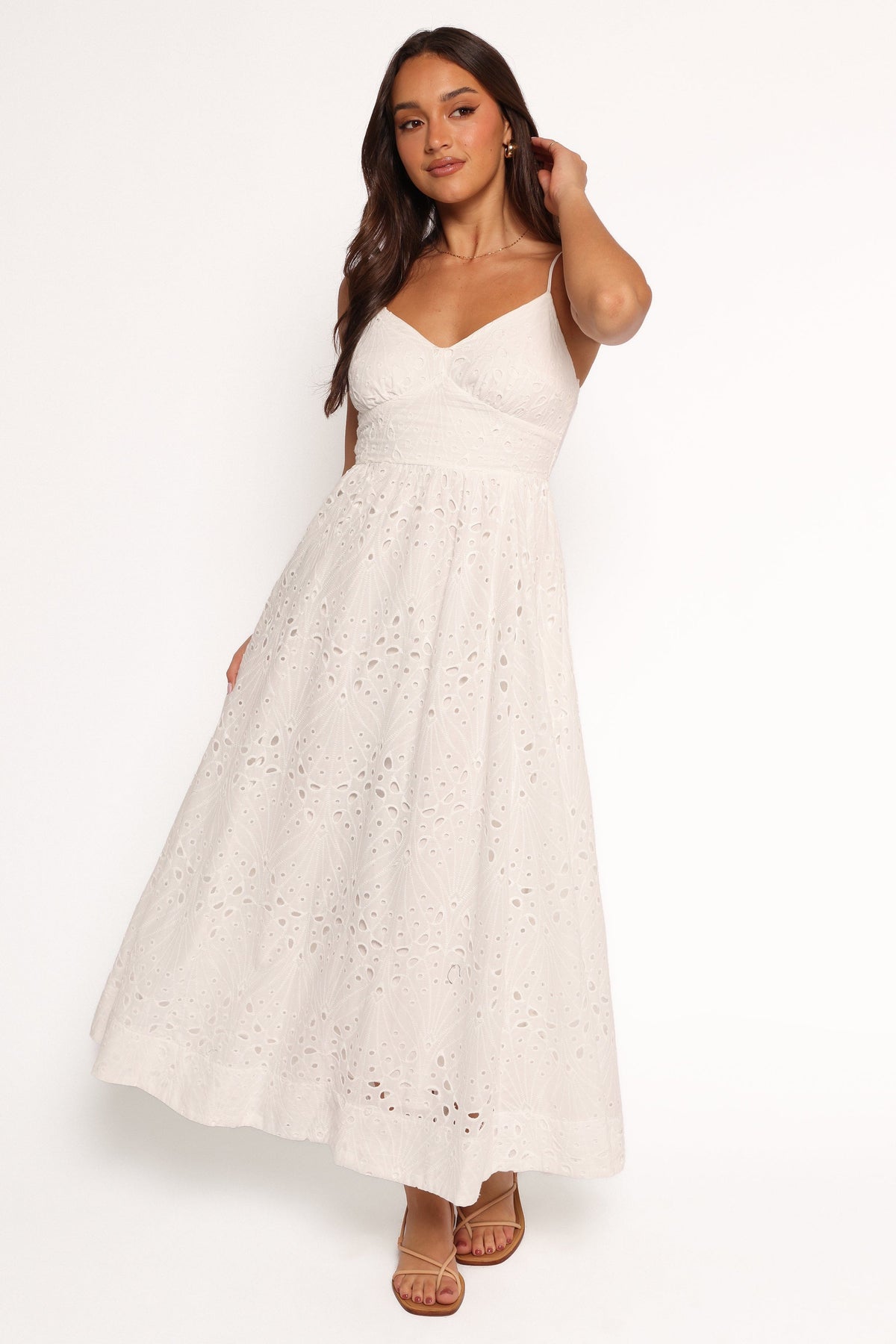 Yasmin Midi Dress in White – view 2 of 8