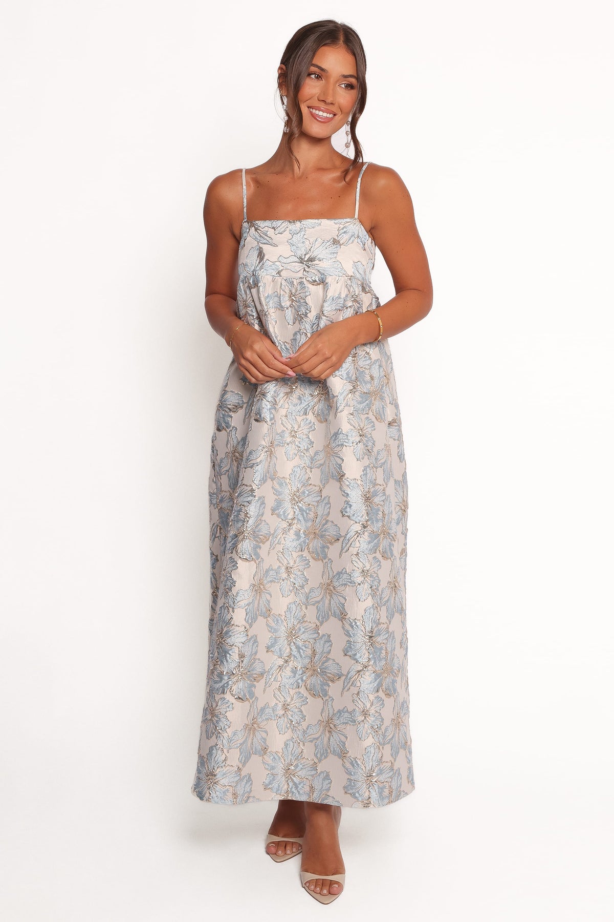 Yasmine Maxi Dress in Baby Blue Floral – view 2 of 7