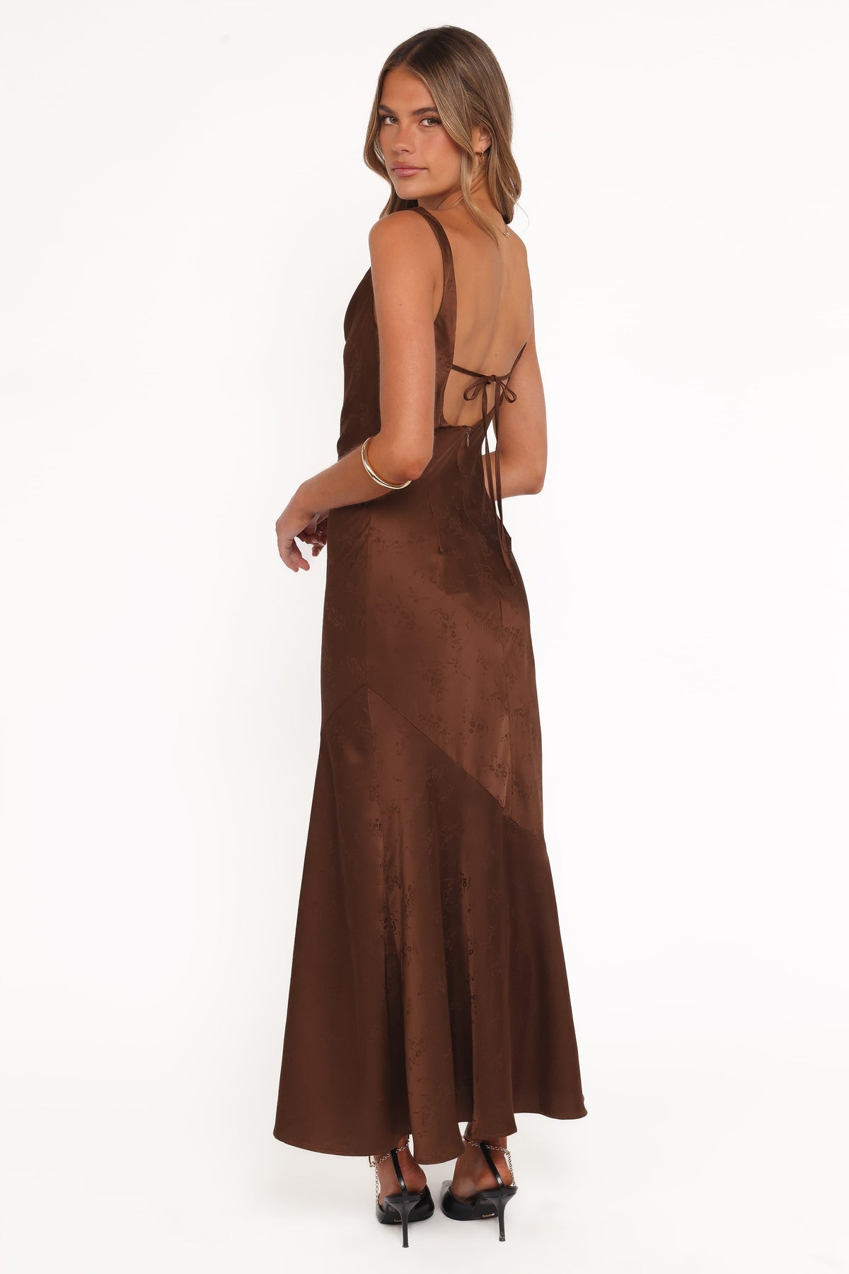 Zabrina Midi Dress in Brown Floral – view 2 of 6