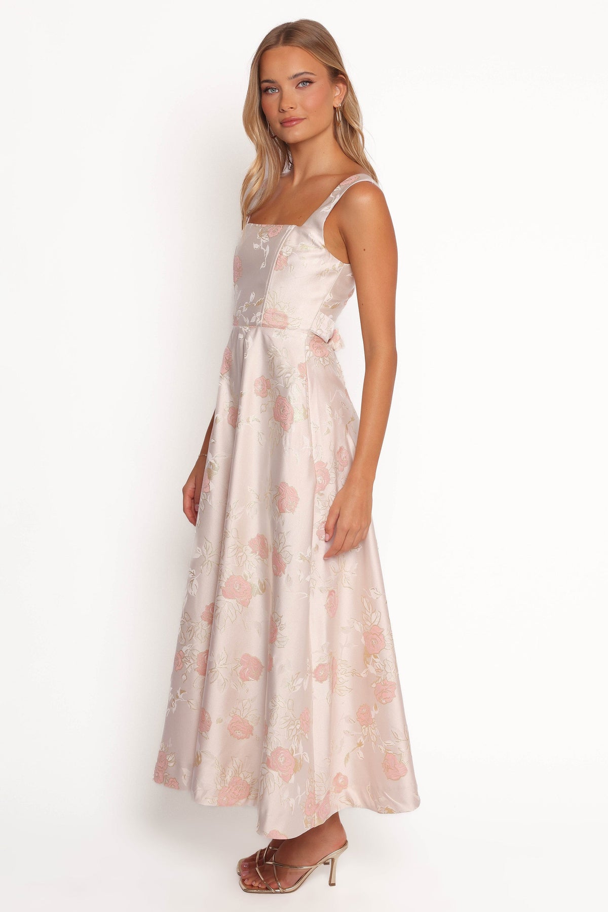 Zaria Midi Dress in Pink Floral – view 5 of 9