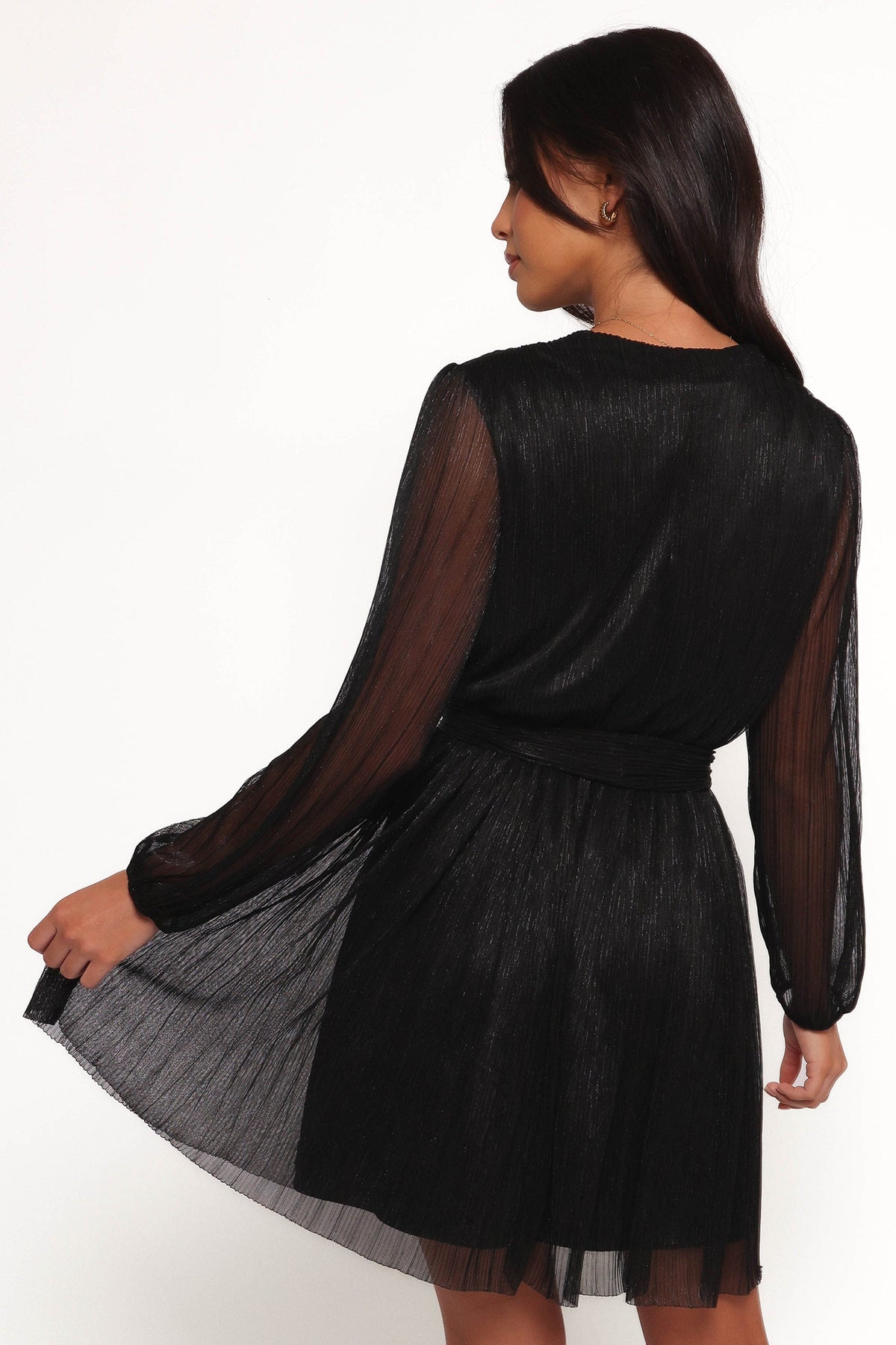 Zhara Long Sleeve Mini Dress in Black – view 4 of 7