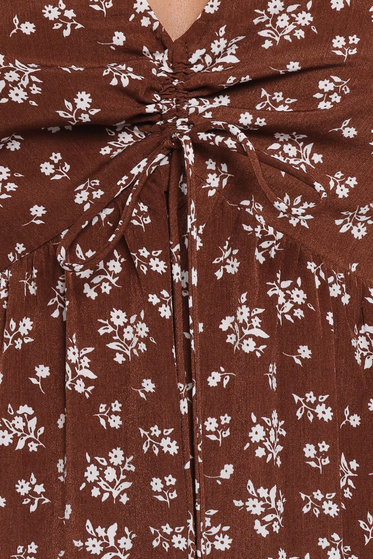 Zina Maxi Dress in Brown Ditsy Floral – view 5 of 5