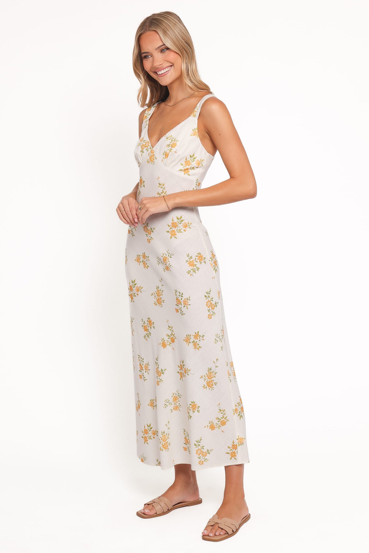 Zinnia Midi Dress in Yellow Floral – view 5 of 6