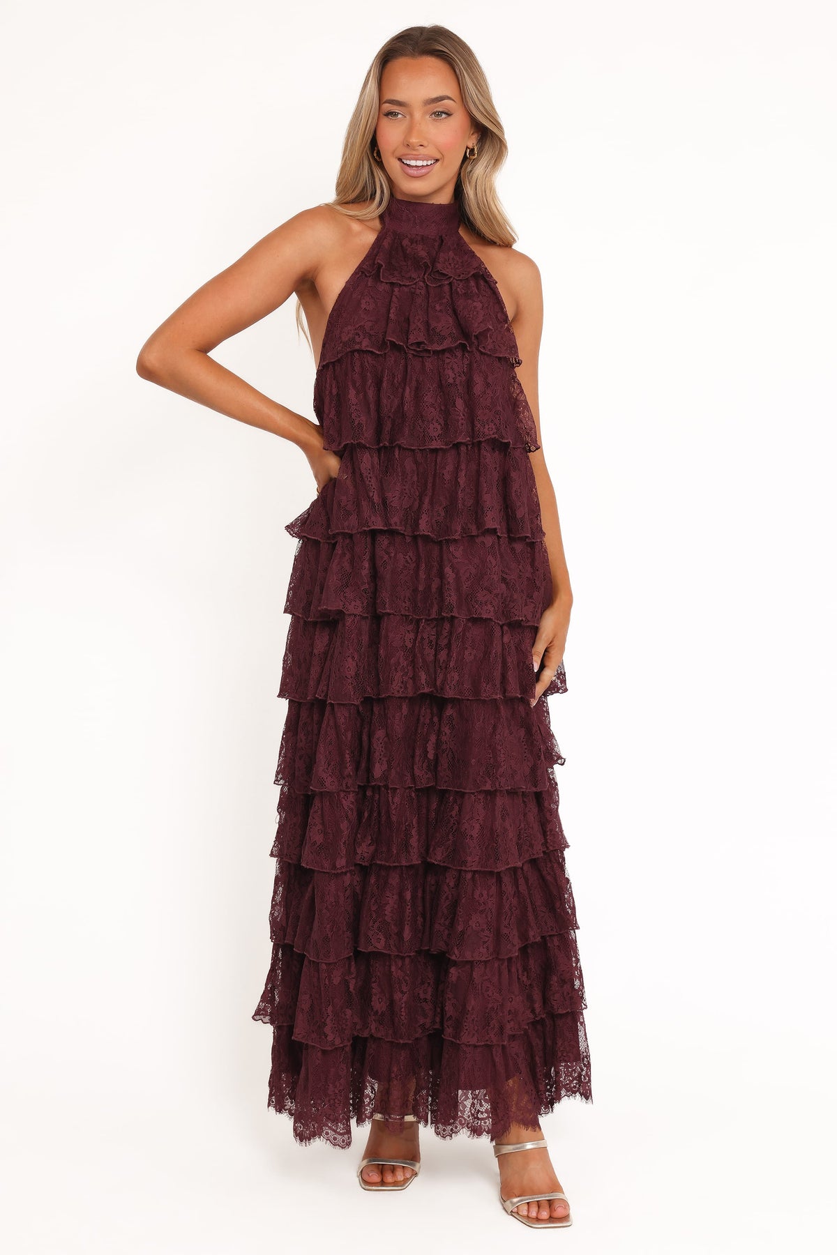 Zoella Maxi Dress in Cherry Lace – view 3 of 9