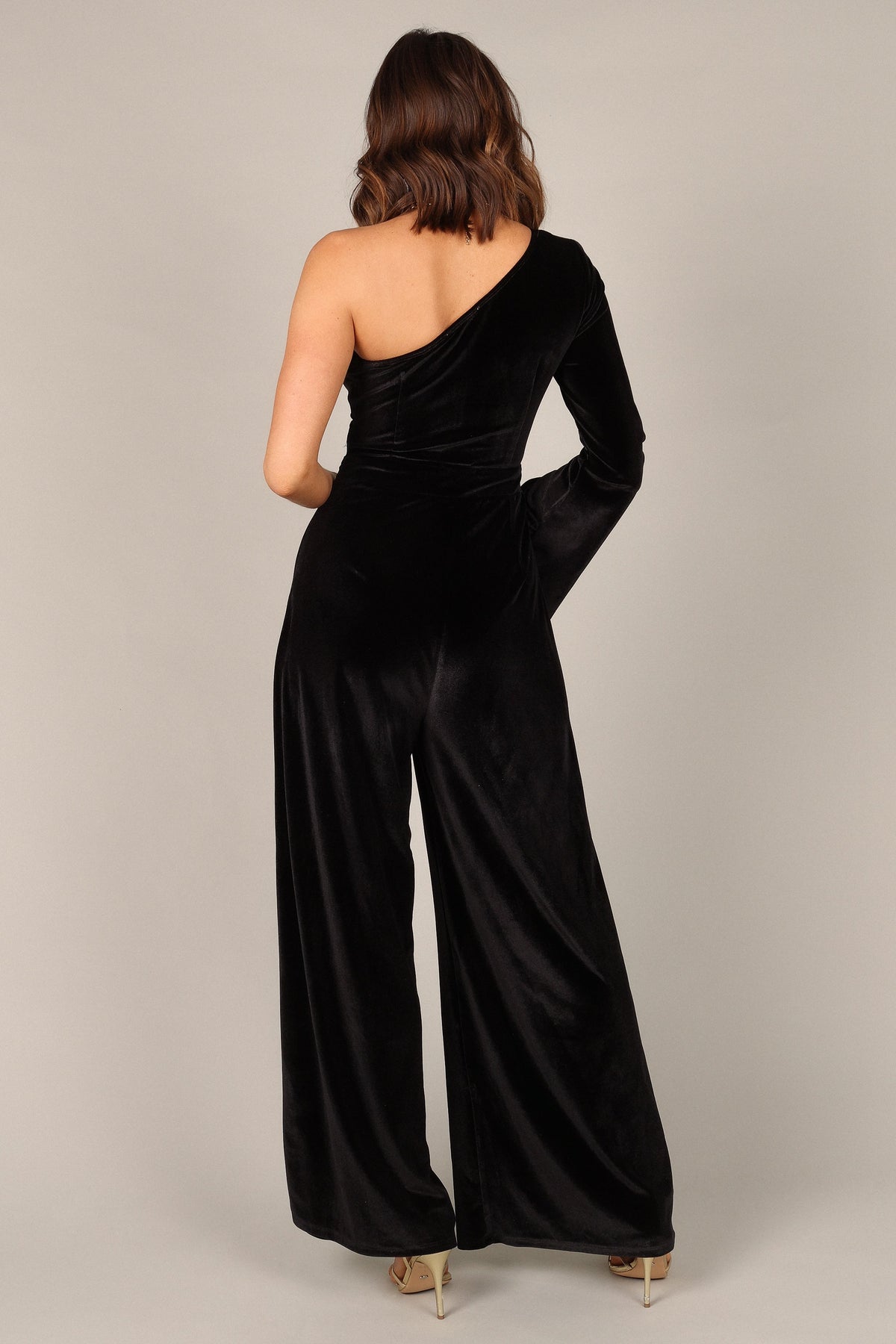 Avery Velvet Jumpsuit in Black – view 9 of 11