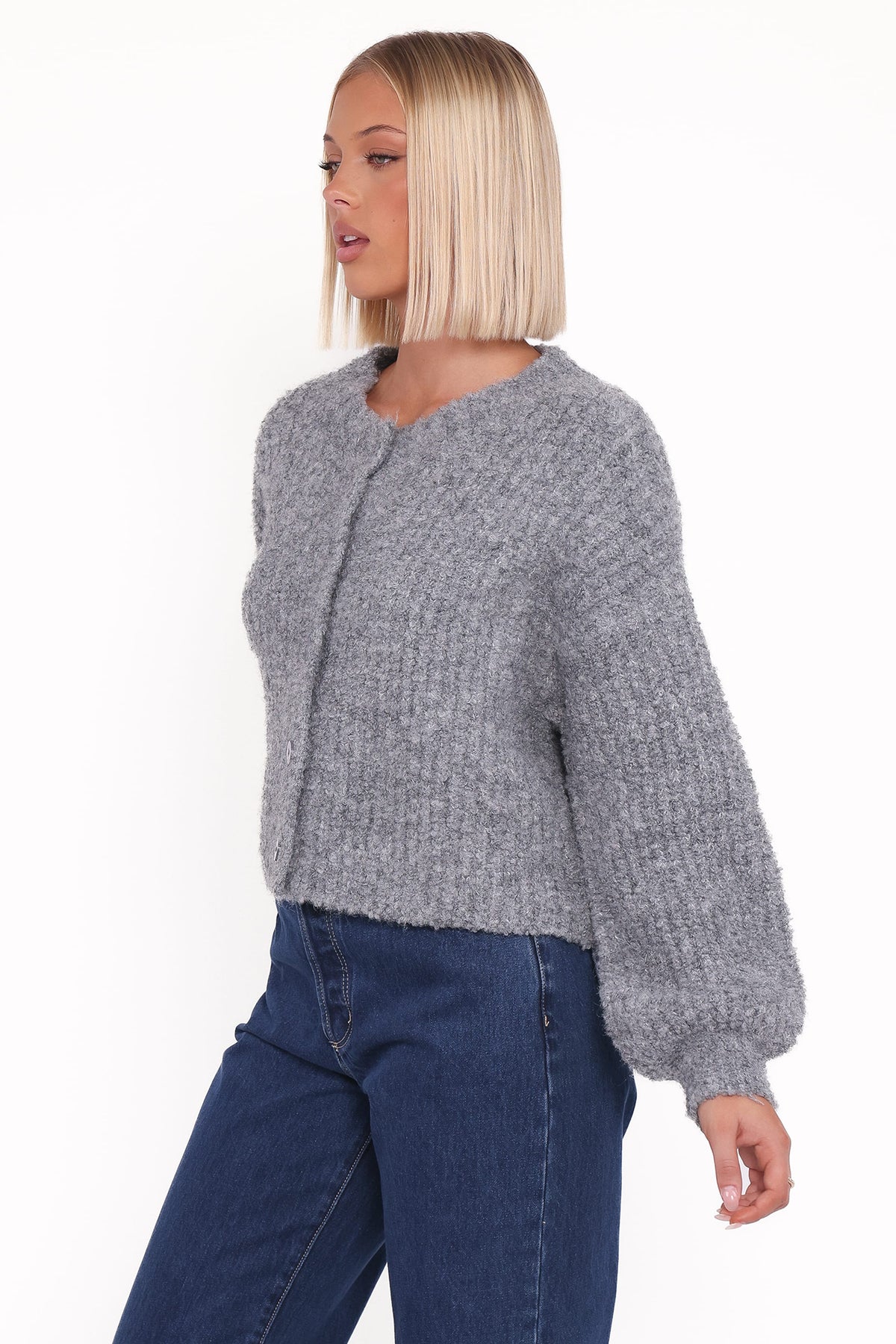 Albertine Cardigan in Grey – view 3 of 6