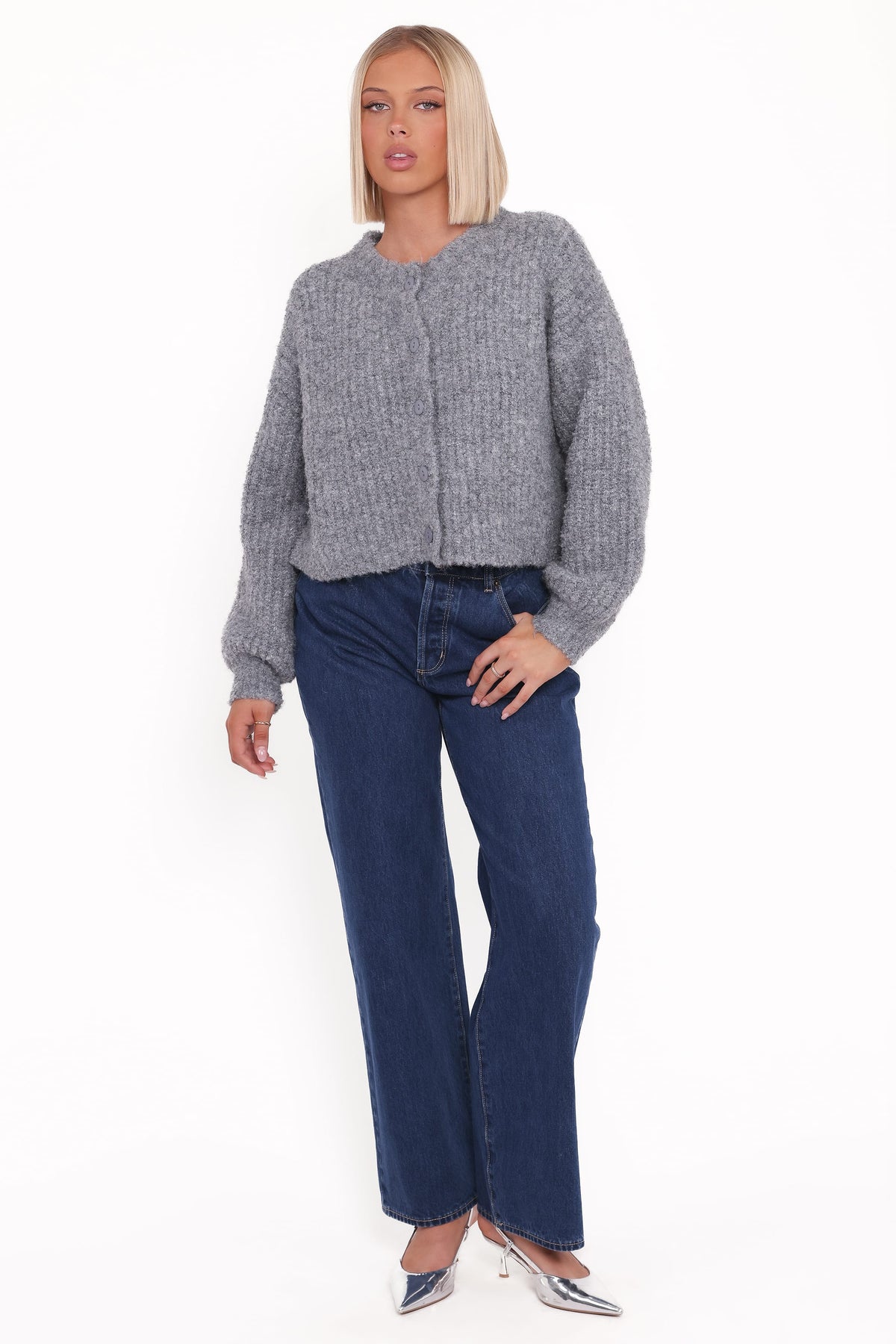 Albertine Cardigan in Grey – view 5 of 6