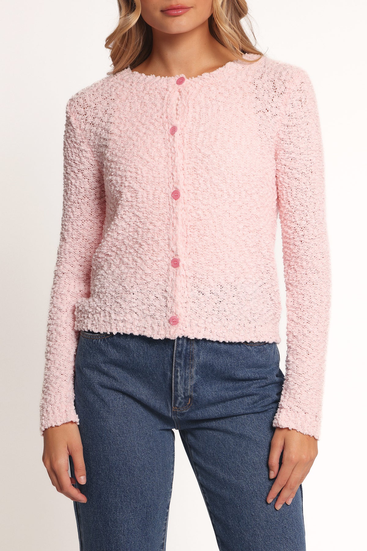 Ally Texture Cardigan in Pink – view 3 of 10