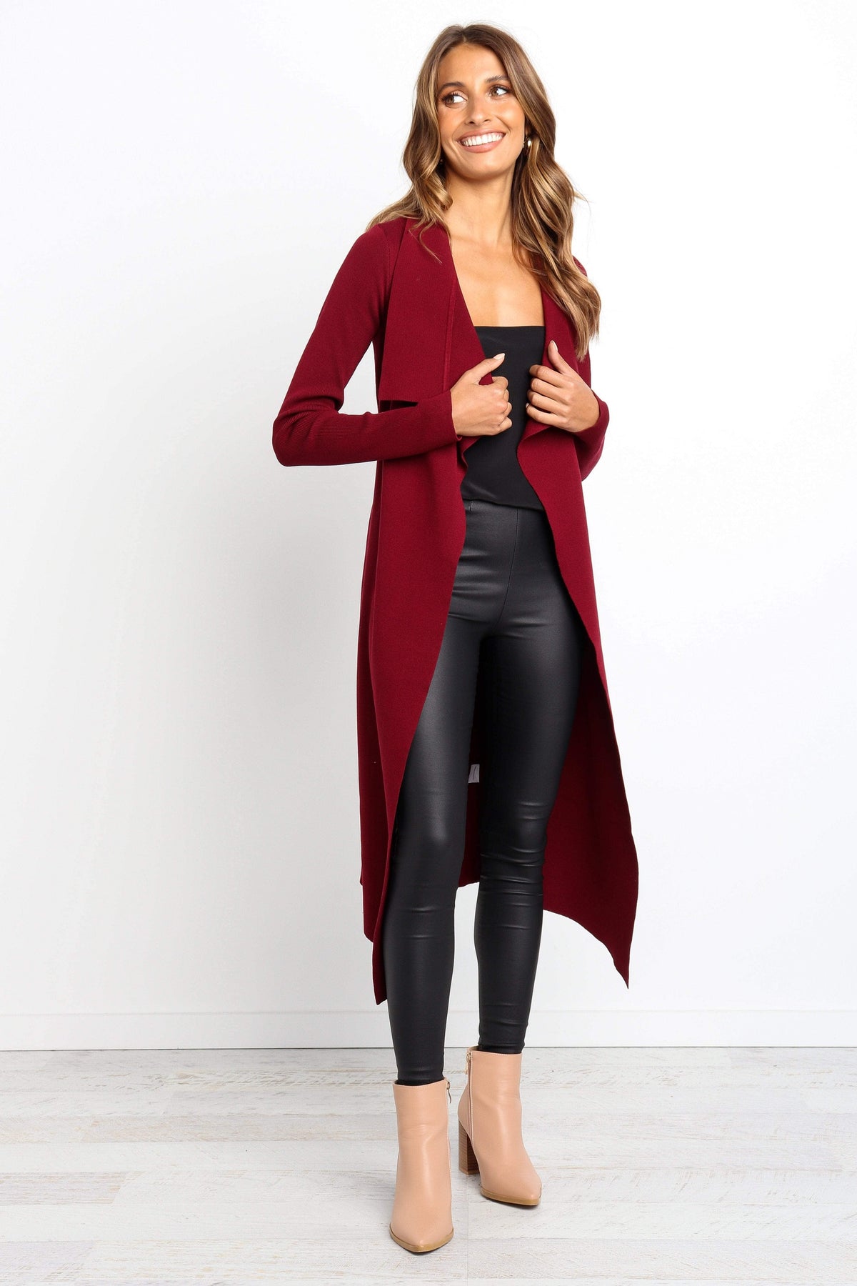 Audrina Cardigan in Berry – view 3 of 12