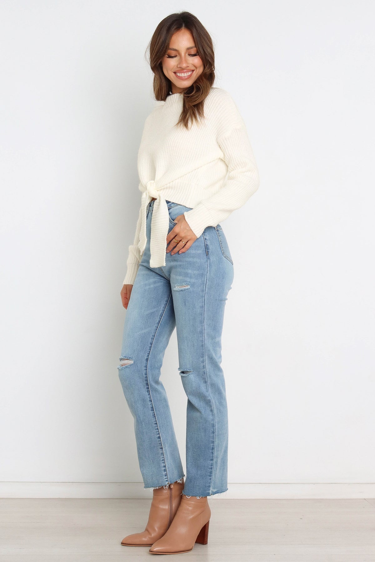 Captivate Knit Sweater in Cream – view 8 of 10