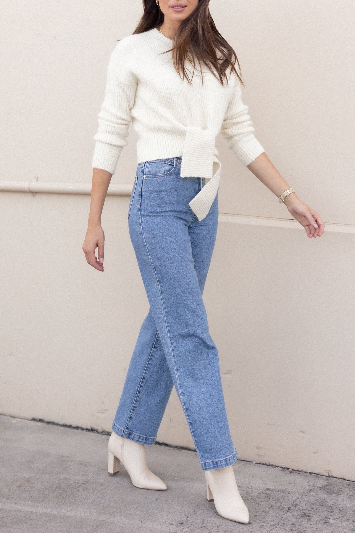 Captivate Knit Sweater in Cream – view 2 of 10