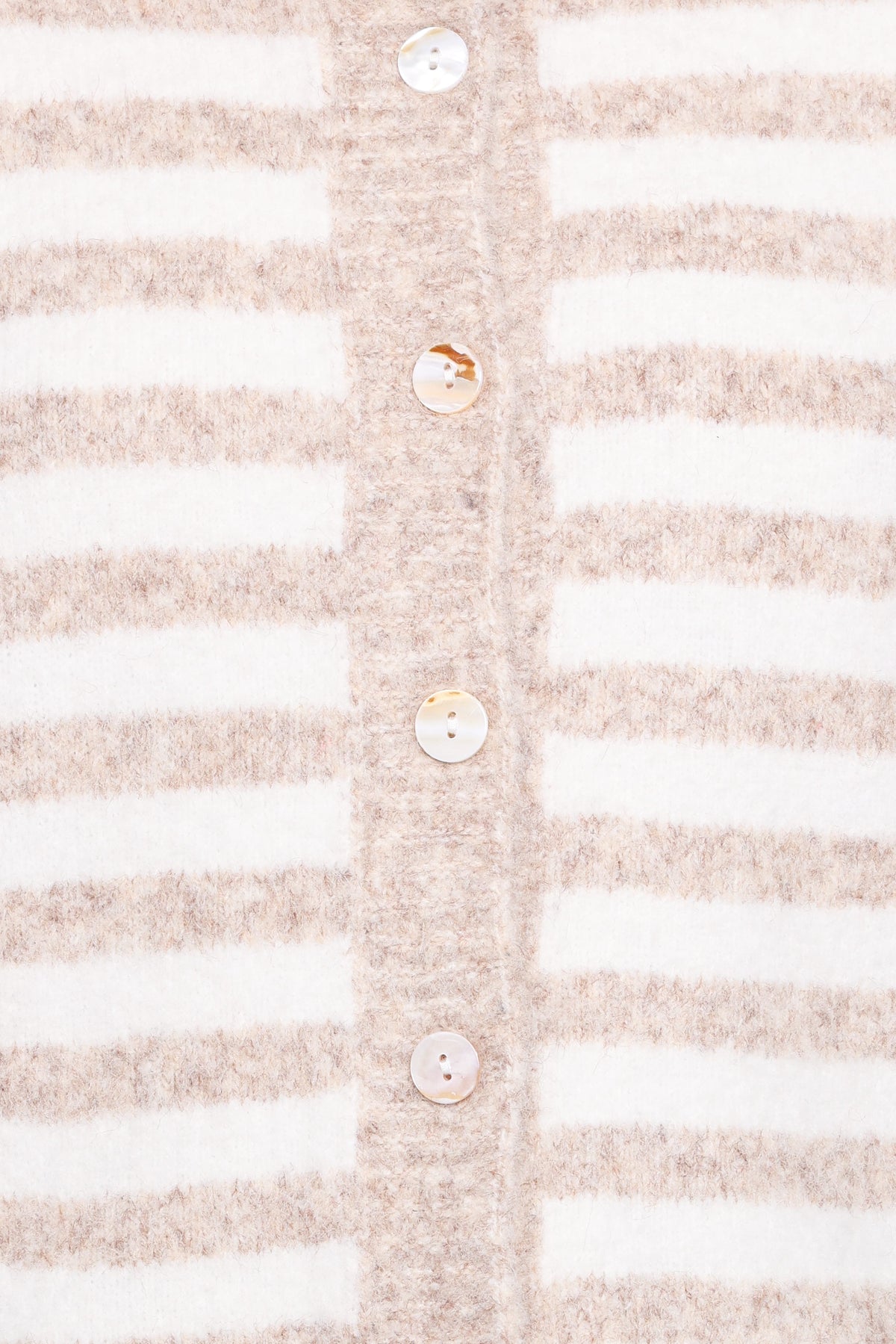 Dean Striped Cardigan in White/Beige – view 6 of 6