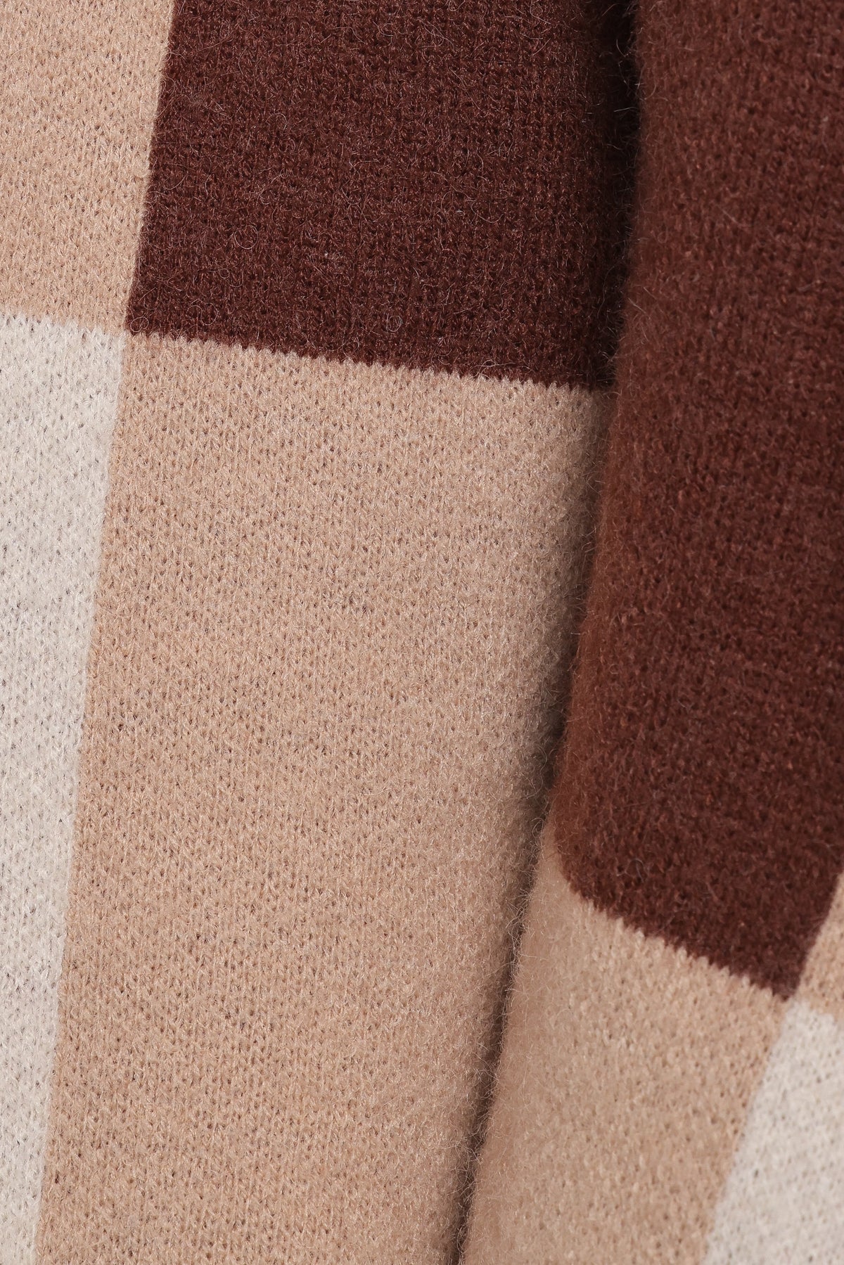 Ecoya Long Cardigan in Brown Plaid – view 5 of 6
