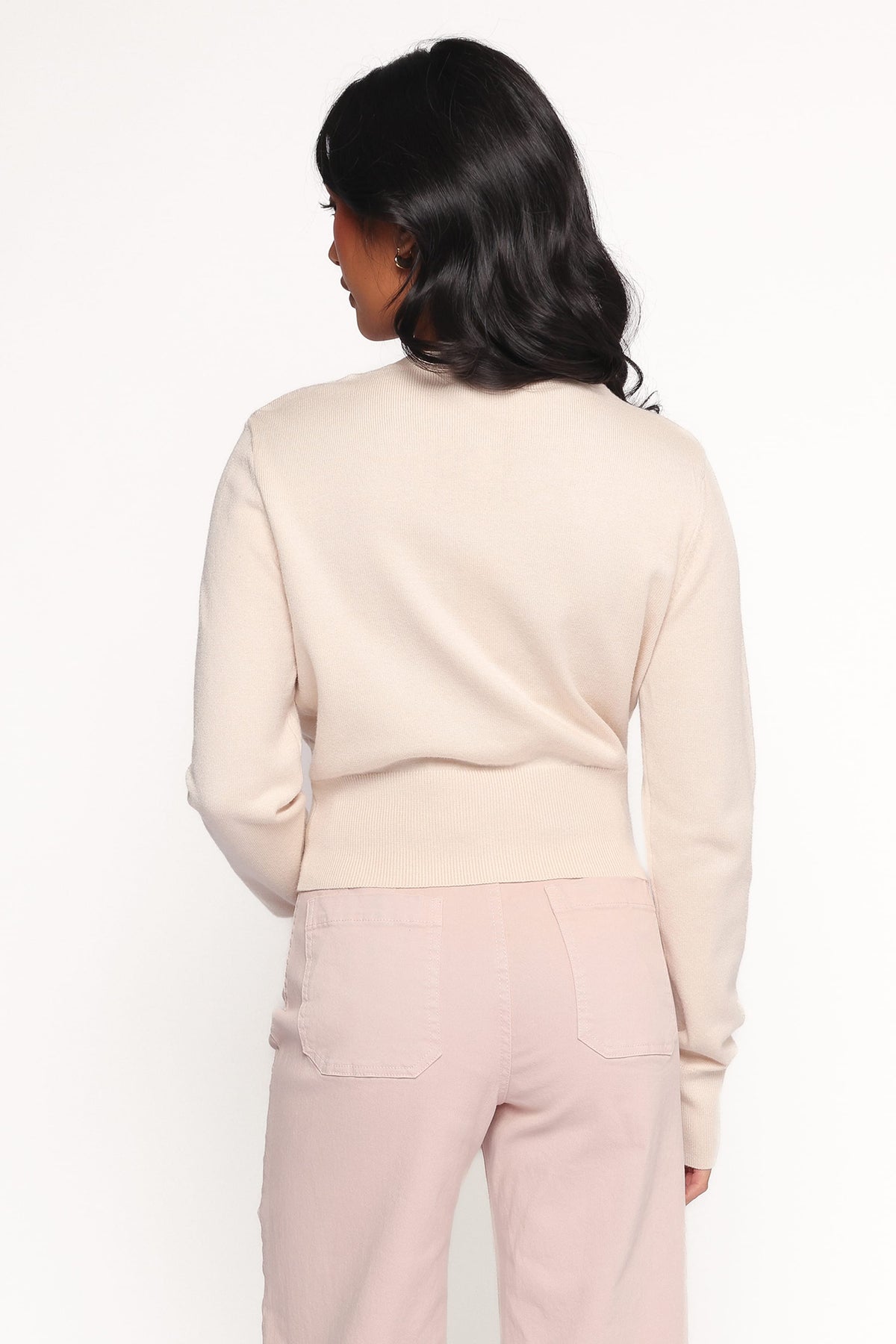 Elita Fitted Cardigan in Cream – view 4 of 7