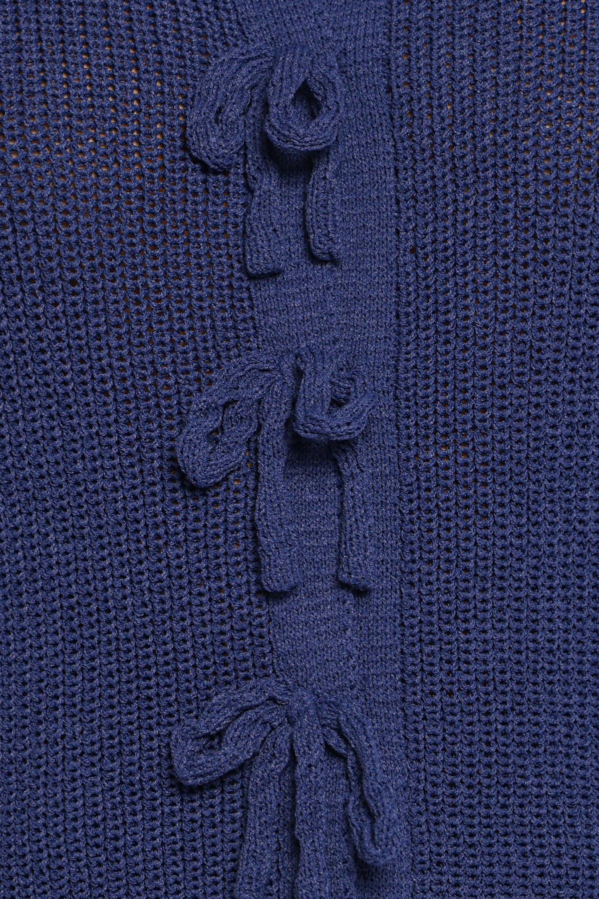 Gemma Short Sleeve Bow Cardigan in Navy – view 7 of 8
