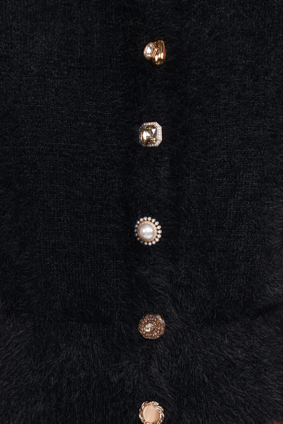 Jintie Vintage Button Cardigan in Black – view 6 of 6