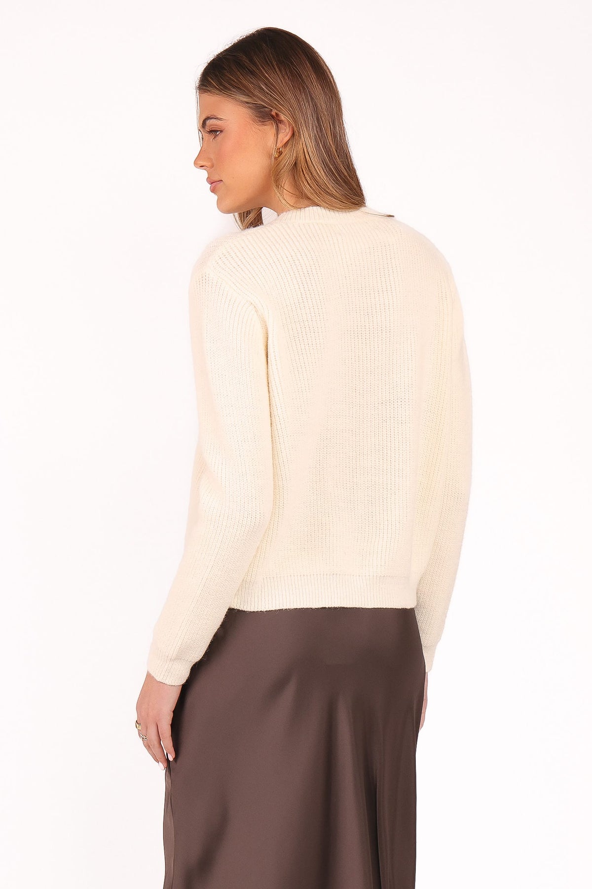 Jones Rosette Cardigan in Cream – view 5 of 7