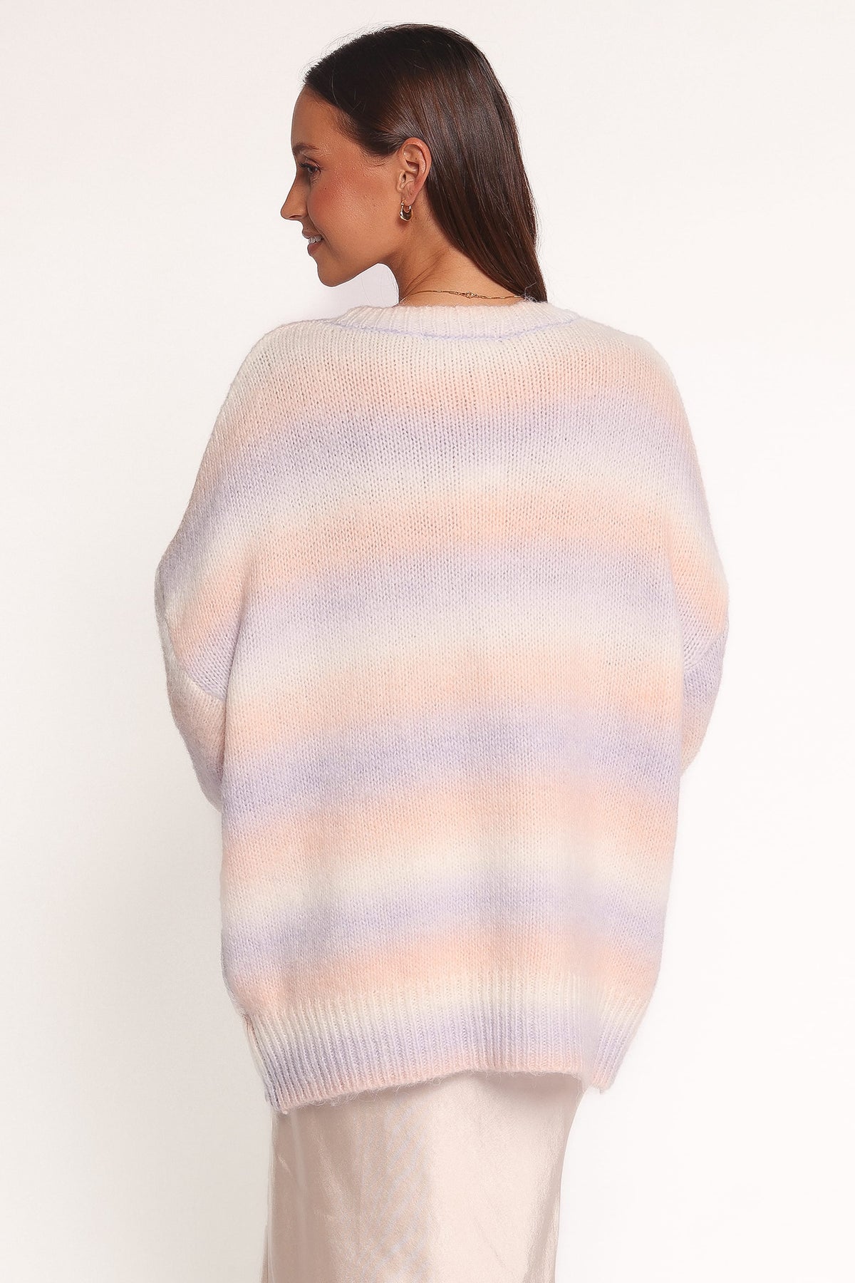 Joy Knit Sweater in Lavender Stripe – view 4 of 7