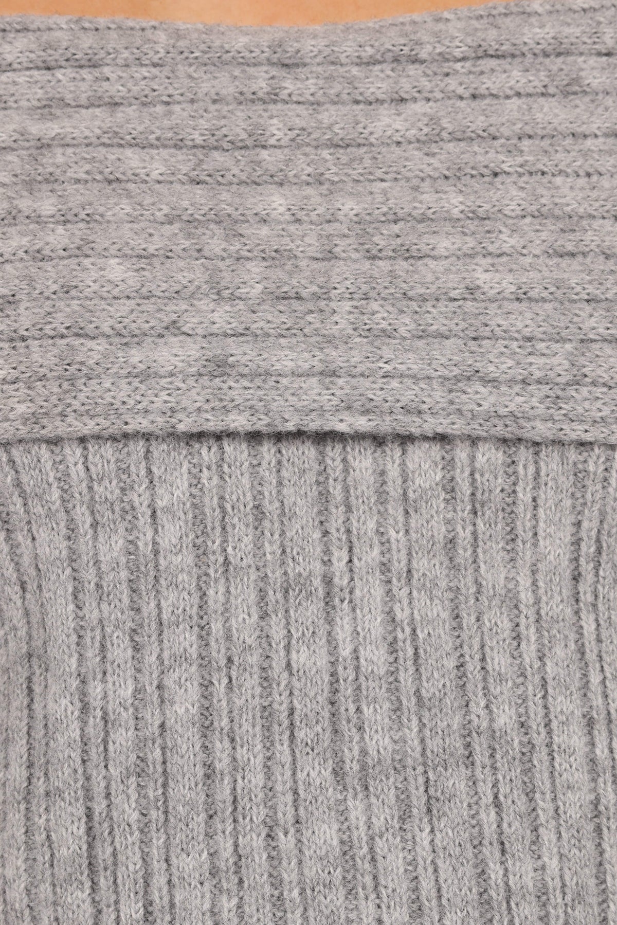 Kenny Off Shoulder Knit Sweater in Grey – view 10 of 10