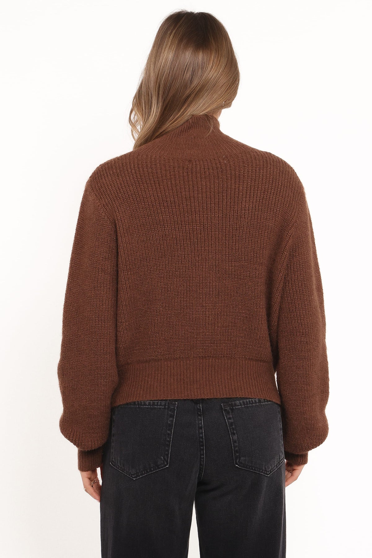 Kourtney Zip Cardigan in Brown – view 5 of 9