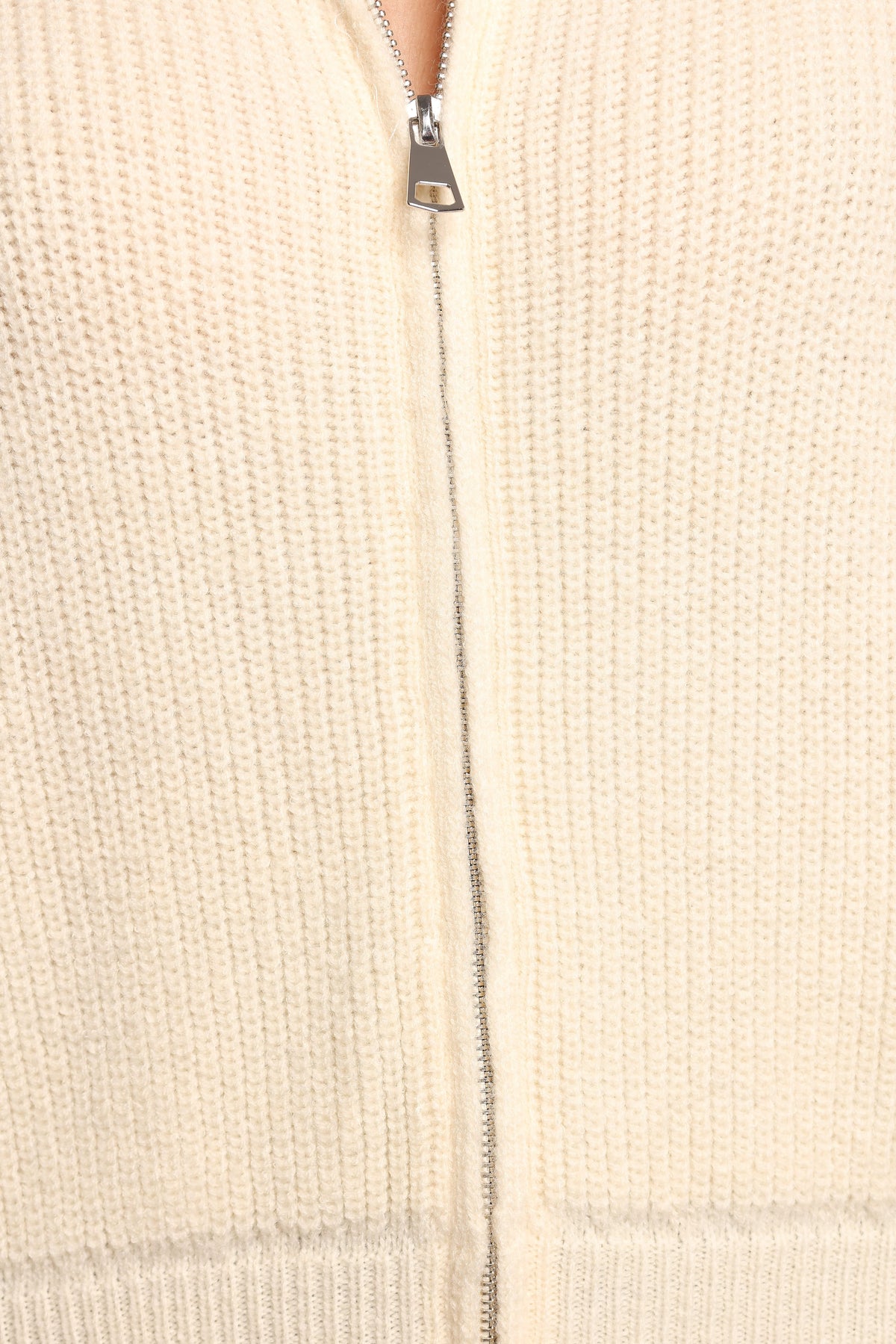 Kourtney Zip Cardigan in Cream – view 8 of 9