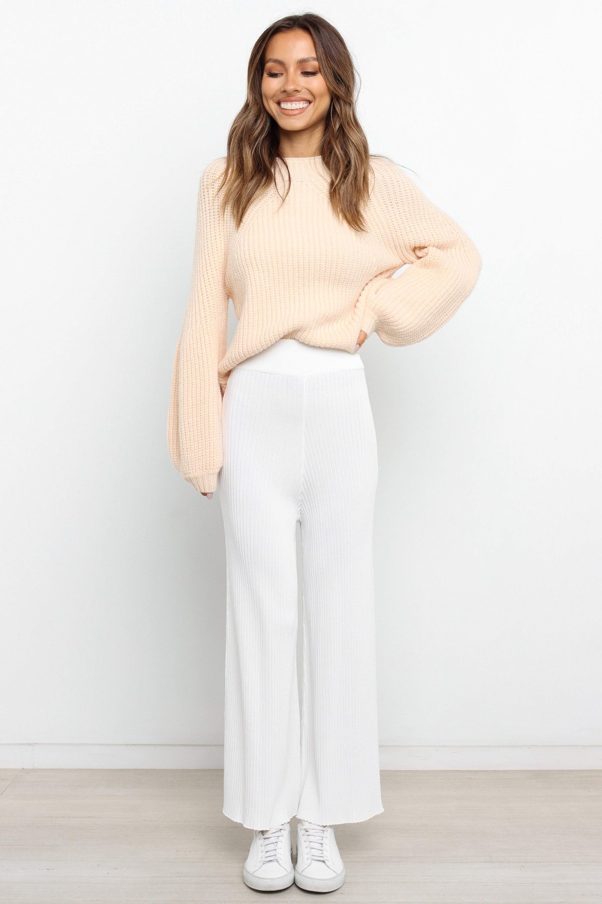London Knit Sweater in Beige – view 8 of 11