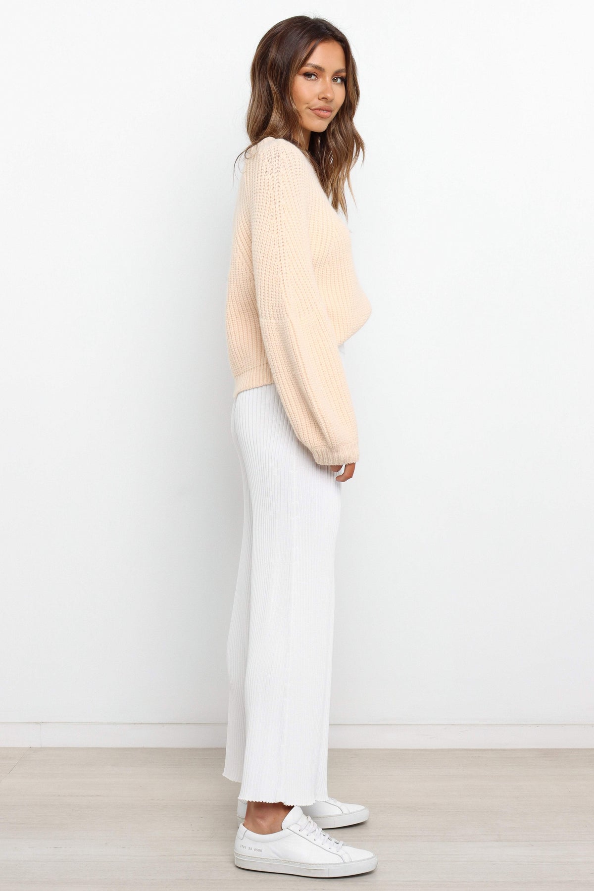 London Knit Sweater in Beige – view 7 of 11