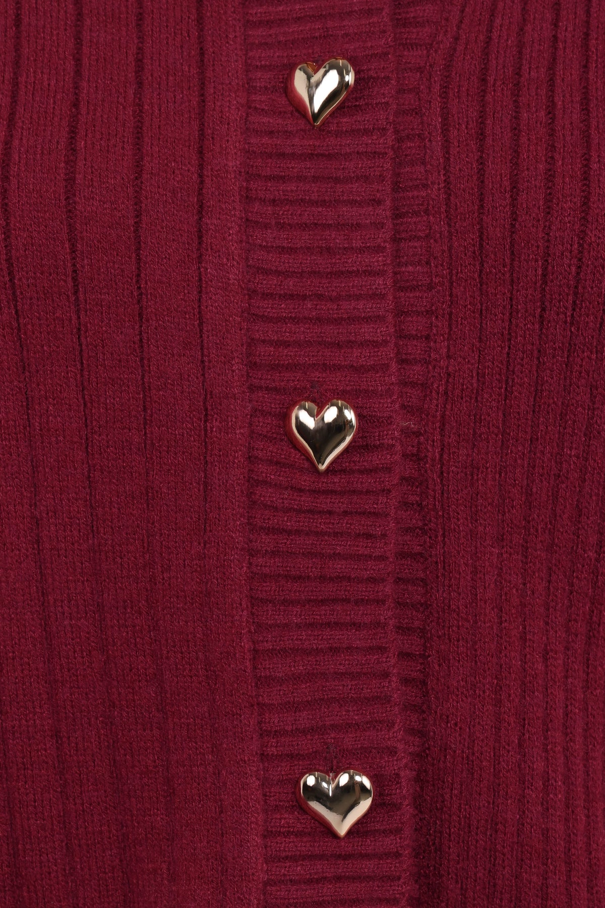 Loulani Heart Button Cardigan in Cherry – view 6 of 6