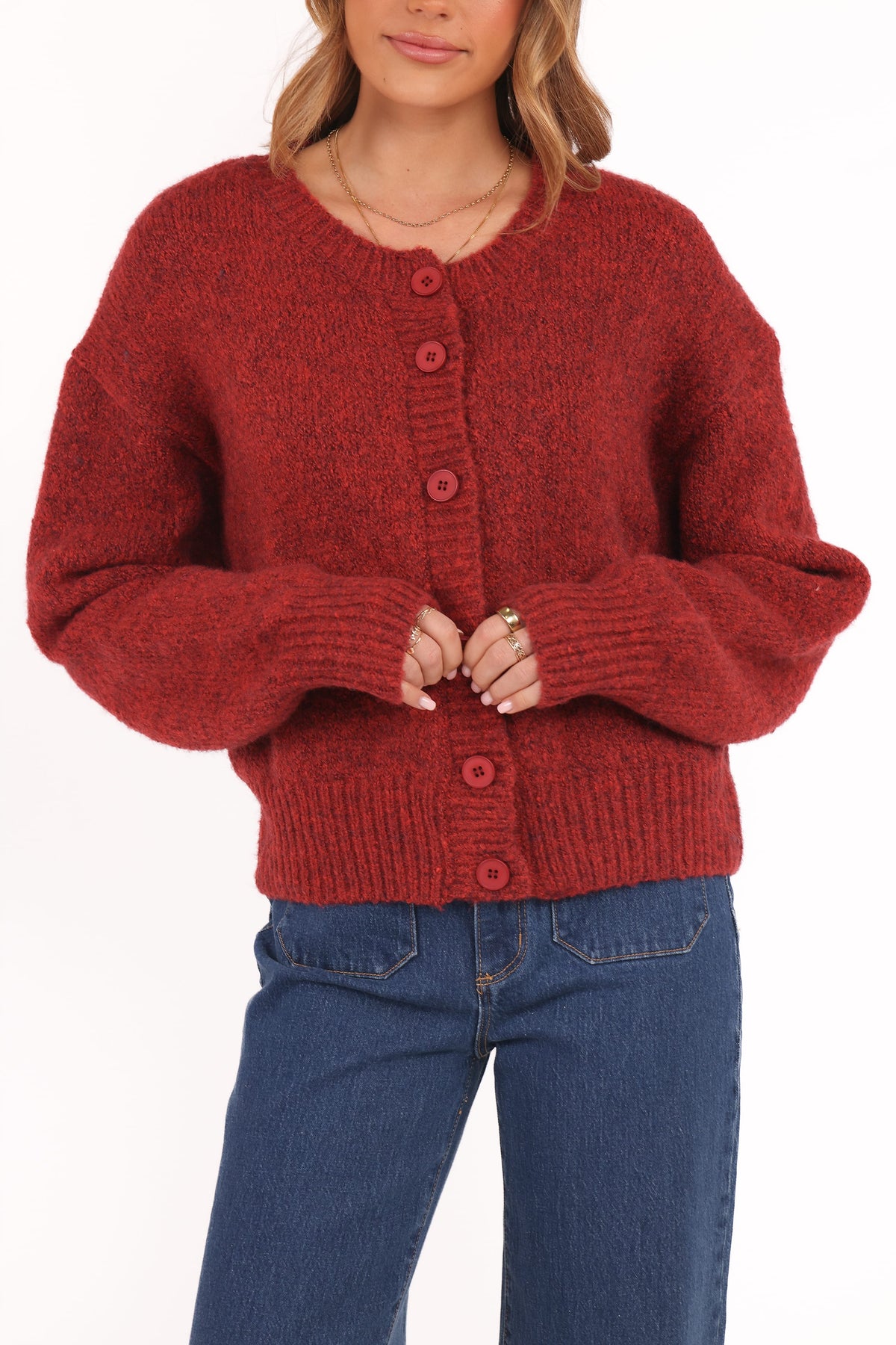 Lucah Cardigan in Dark Red – view 2 of 6
