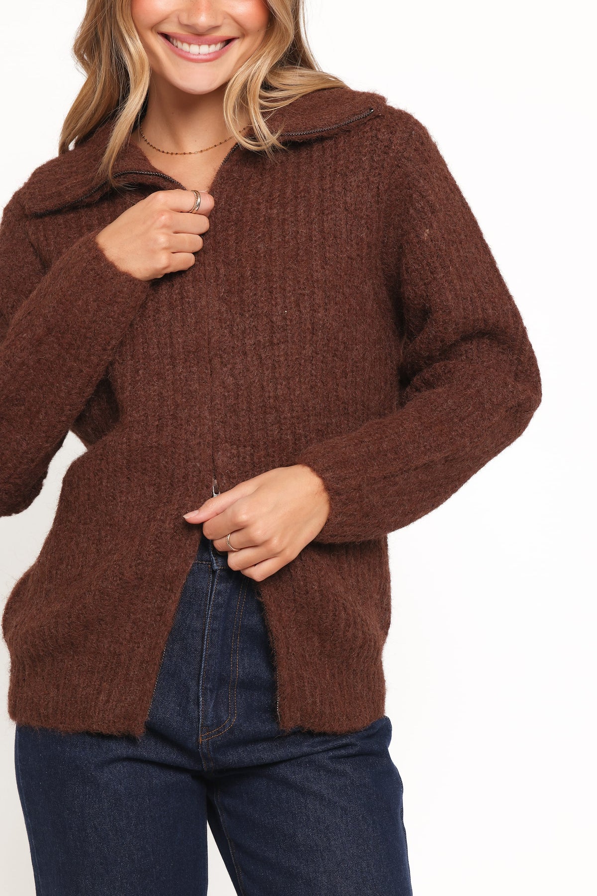 Miffy Zip Through Cardigan in Chocolate – view 6 of 7