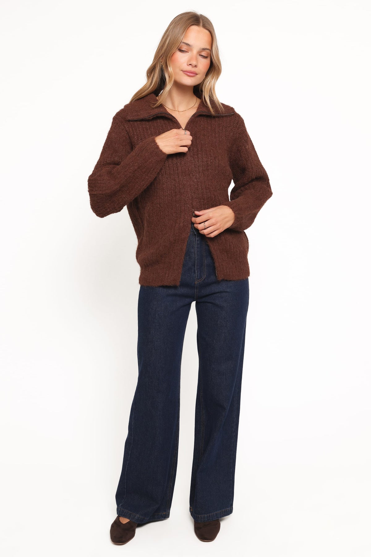 Miffy Zip Through Cardigan in Chocolate – view 5 of 7