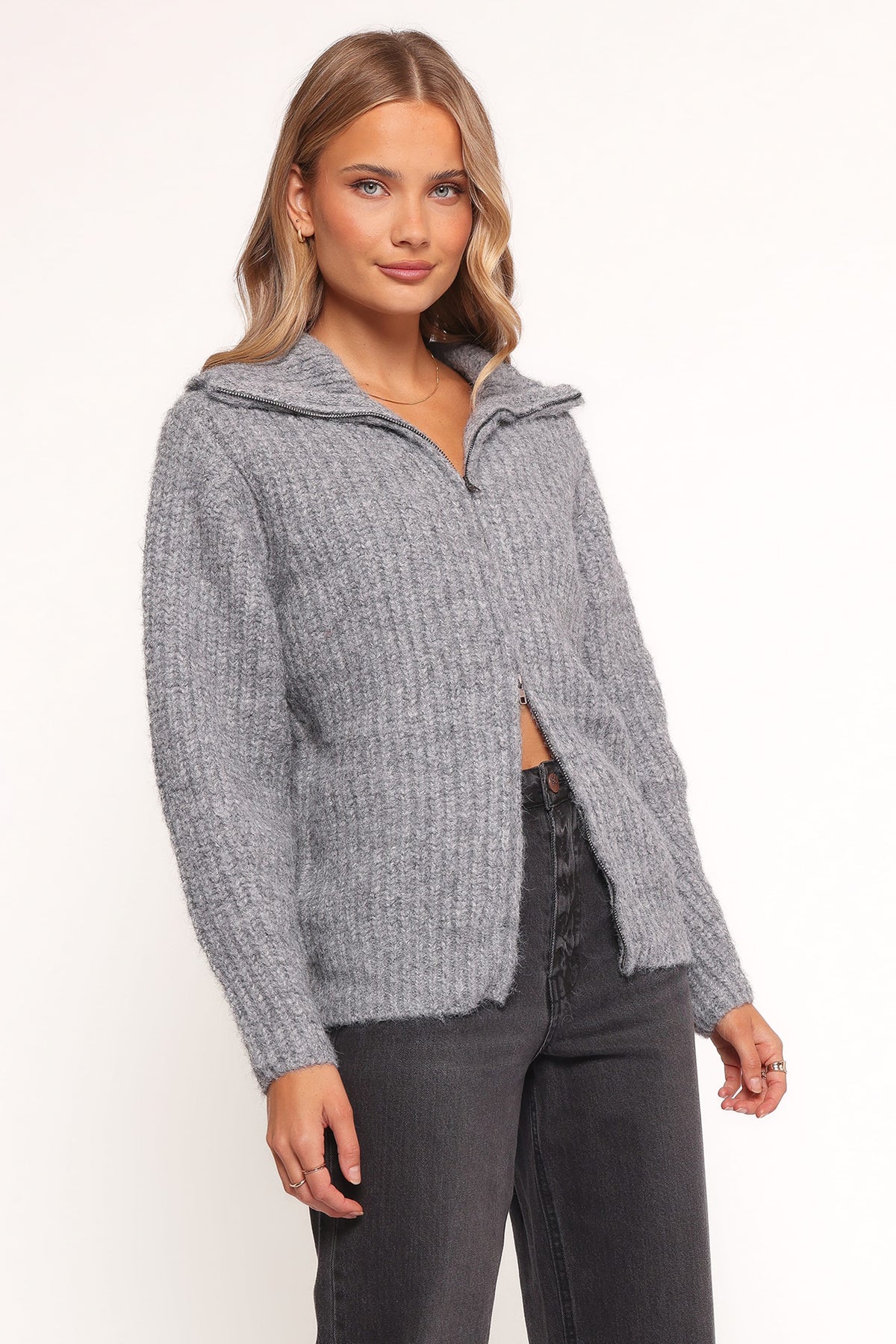 Miffy Zip Through Cardigan in Grey – view 4 of 8