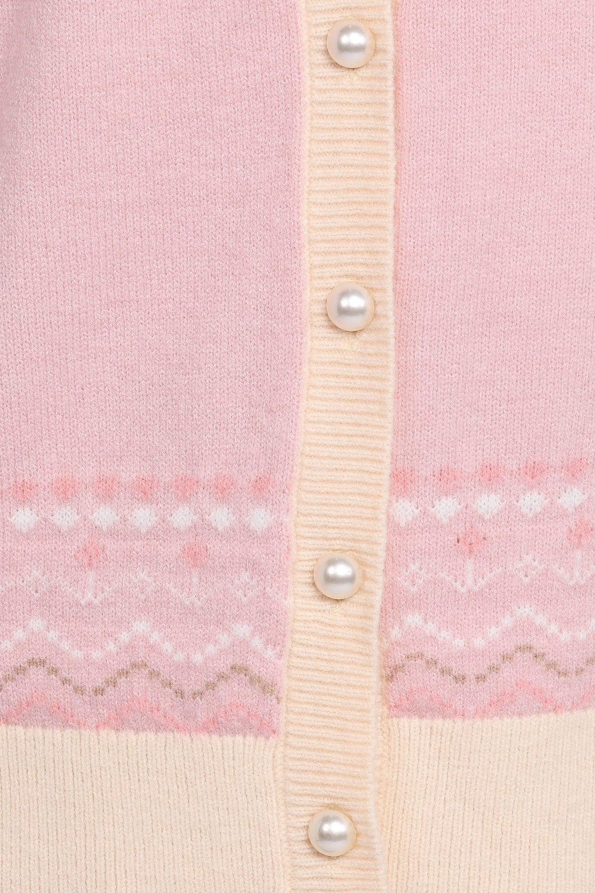 Poppi Fairisle Cardigan in Pink – view 6 of 6