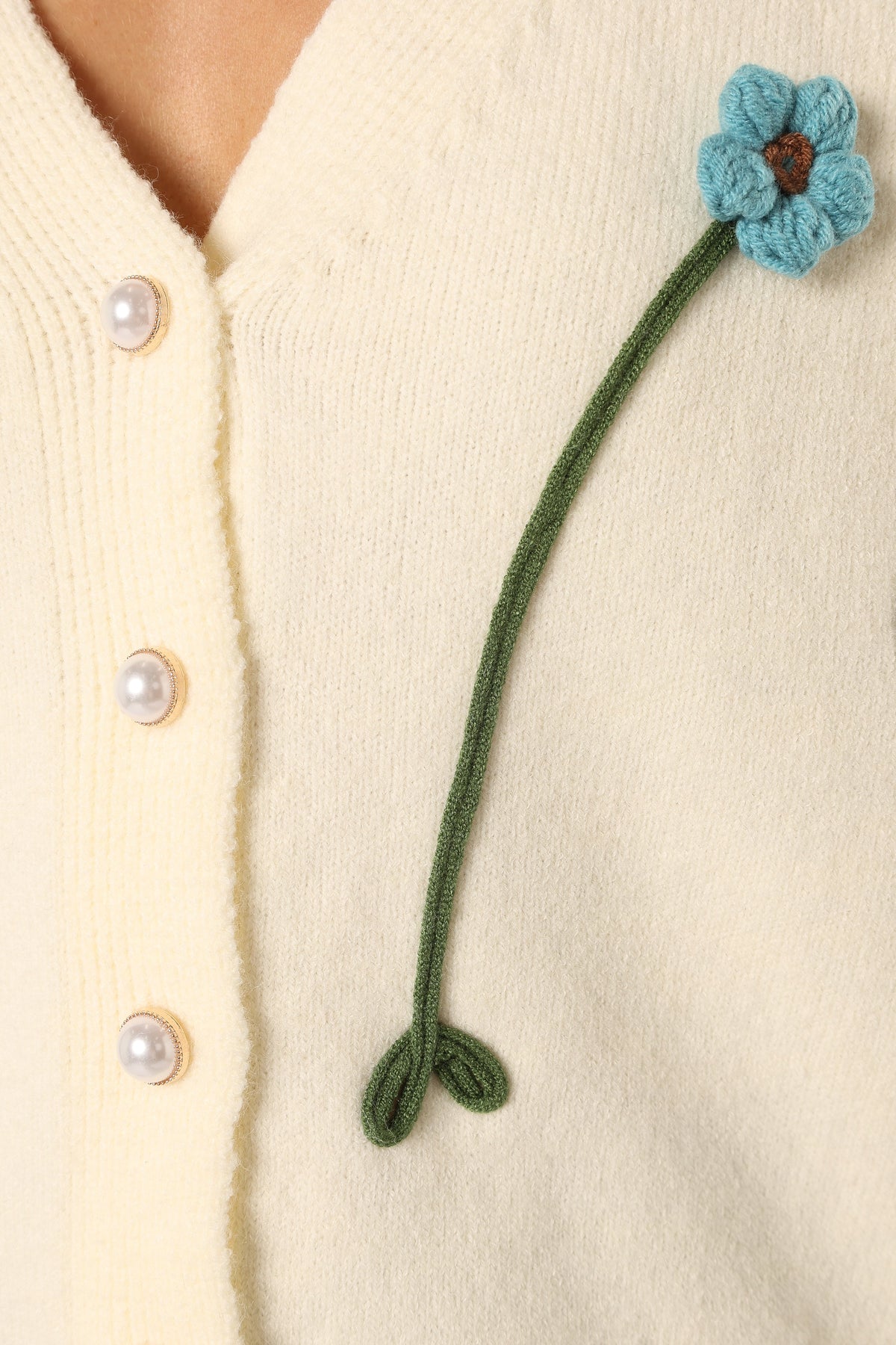 Reign Flower Cardigan in Cream – view 9 of 9