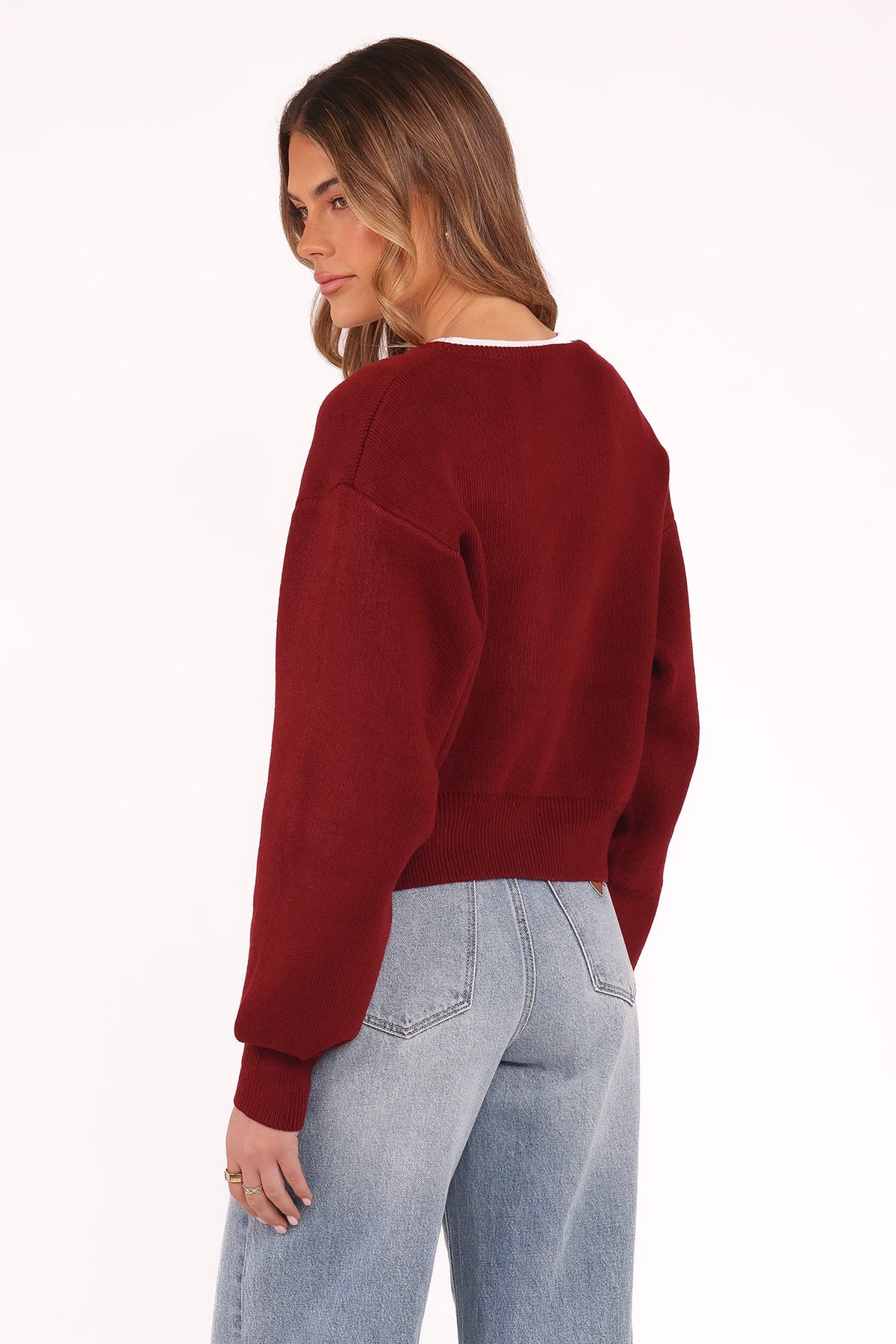 Ripley Knit Cardigan in Berry – view 4 of 6